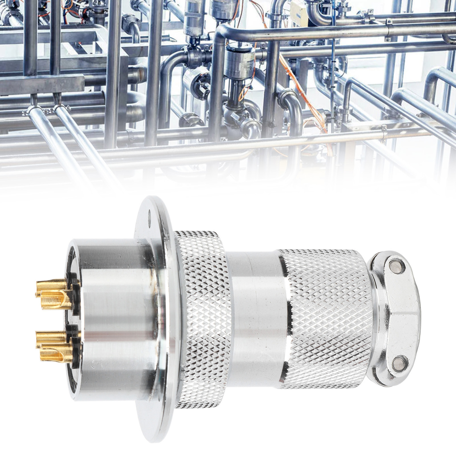 30-mm-4-poliger Rundflansch-luftfahrtstecker (stecker Und Buchse)