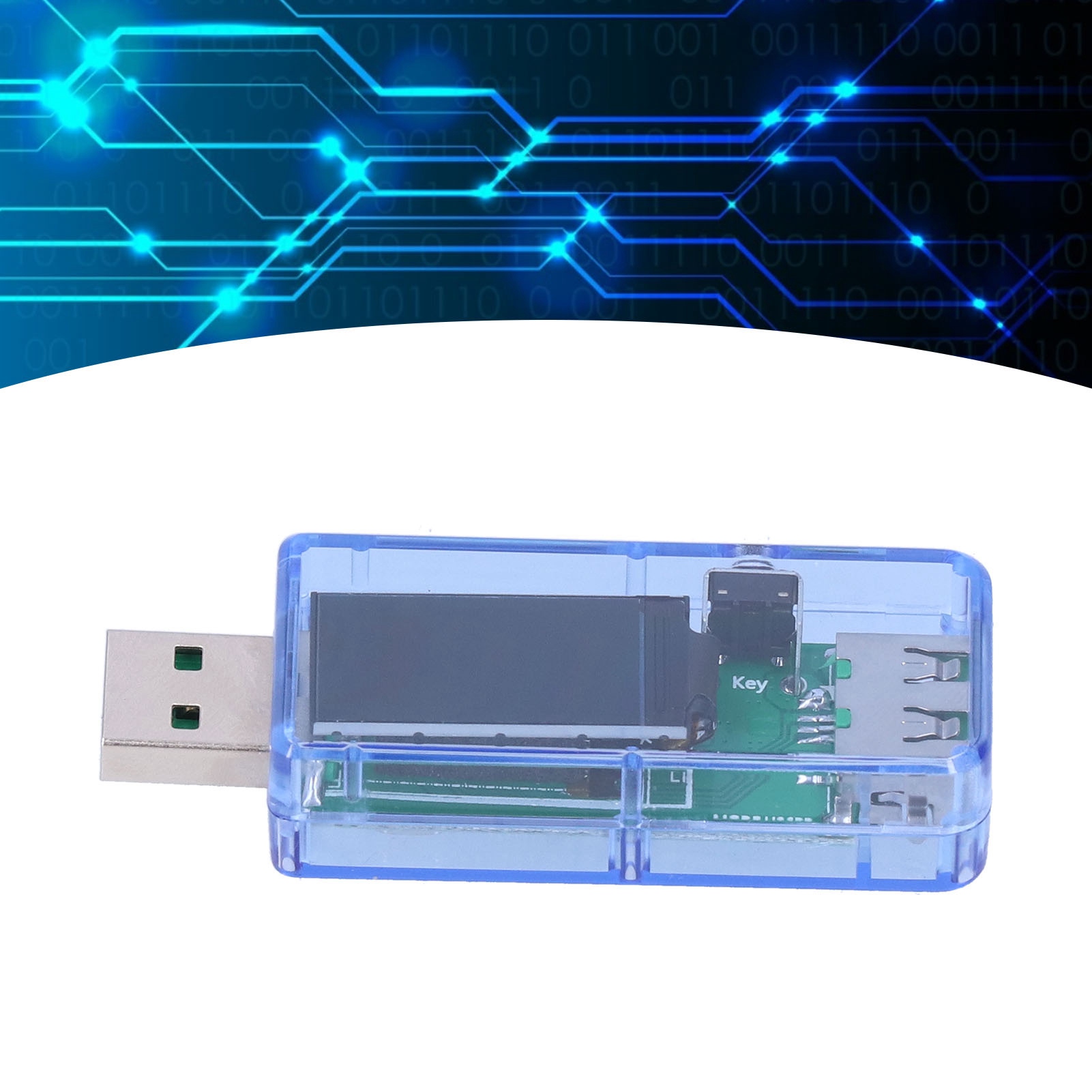 Schnellladeprotokoll-testgerät Für Handy-ladegeräte, Digitales Wattmeter, Amperemeter Und Voltmeter, Usb-tester Mit Transparentem Blauem Licht.