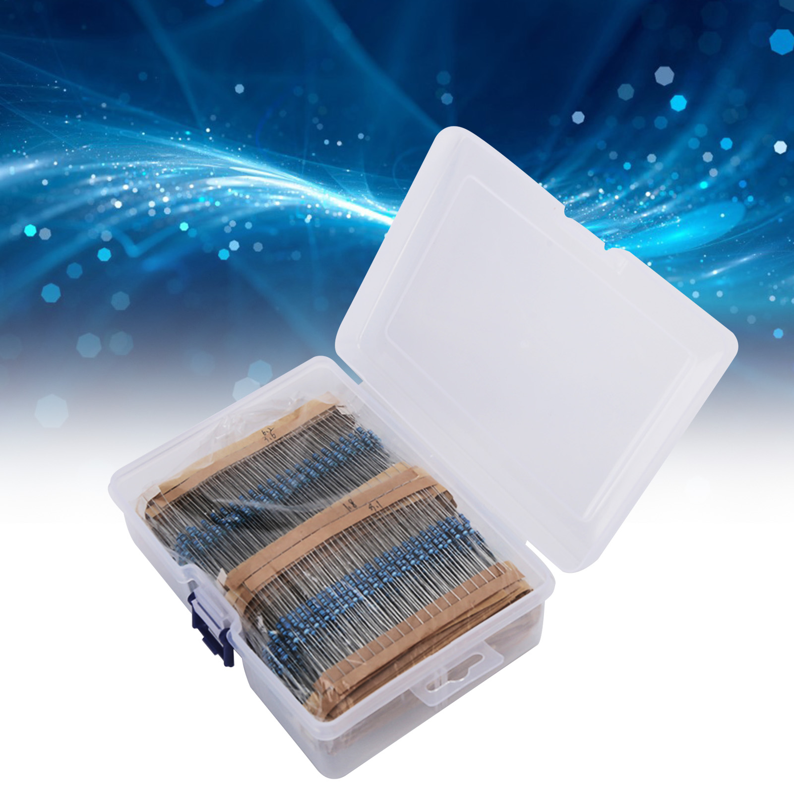 Schachtel Mit 2600 Metallfilmwiderständen In 130 Verschiedenen Ausführungen (1/4 W, 1% Metallfilm).