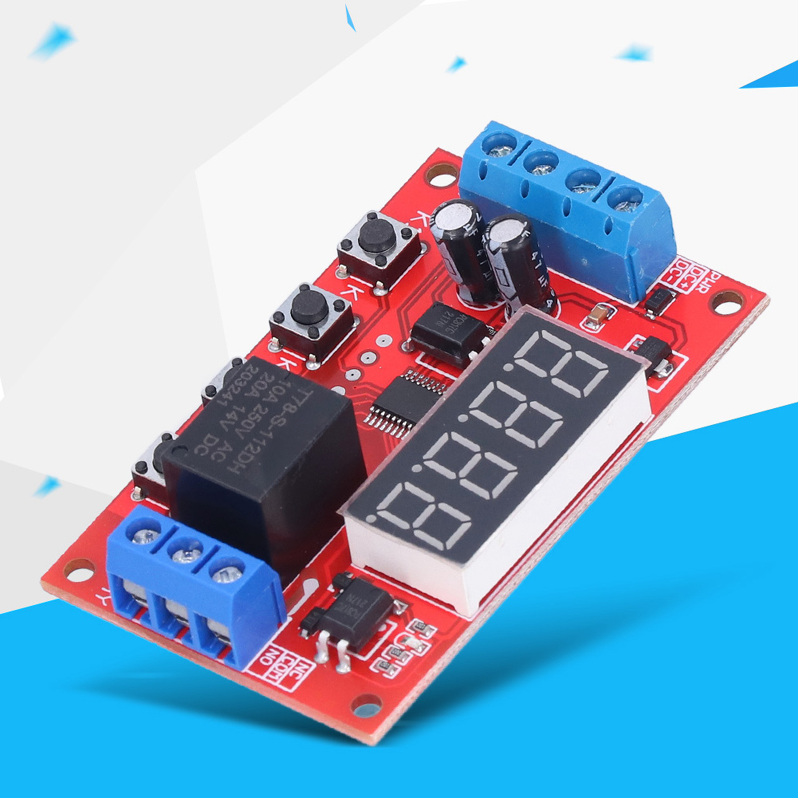 12v Zeitverzögerungsrelaismodul Mit Programmierbarer Zeitsteuerung, Optokoppler-isolation, Impulszyklus- Und Stromausfalltriggerung.