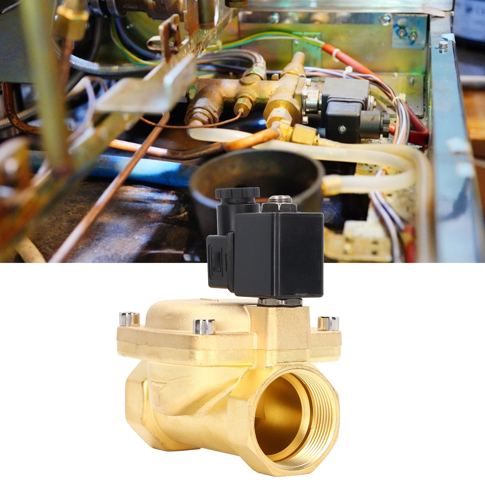 Hochdruck-membranmagnetventil Aus Messing G1-1/4", Normalerweise Geschlossen, 2 Positionen, Vorgesteuert, 220 V Wechselstrom