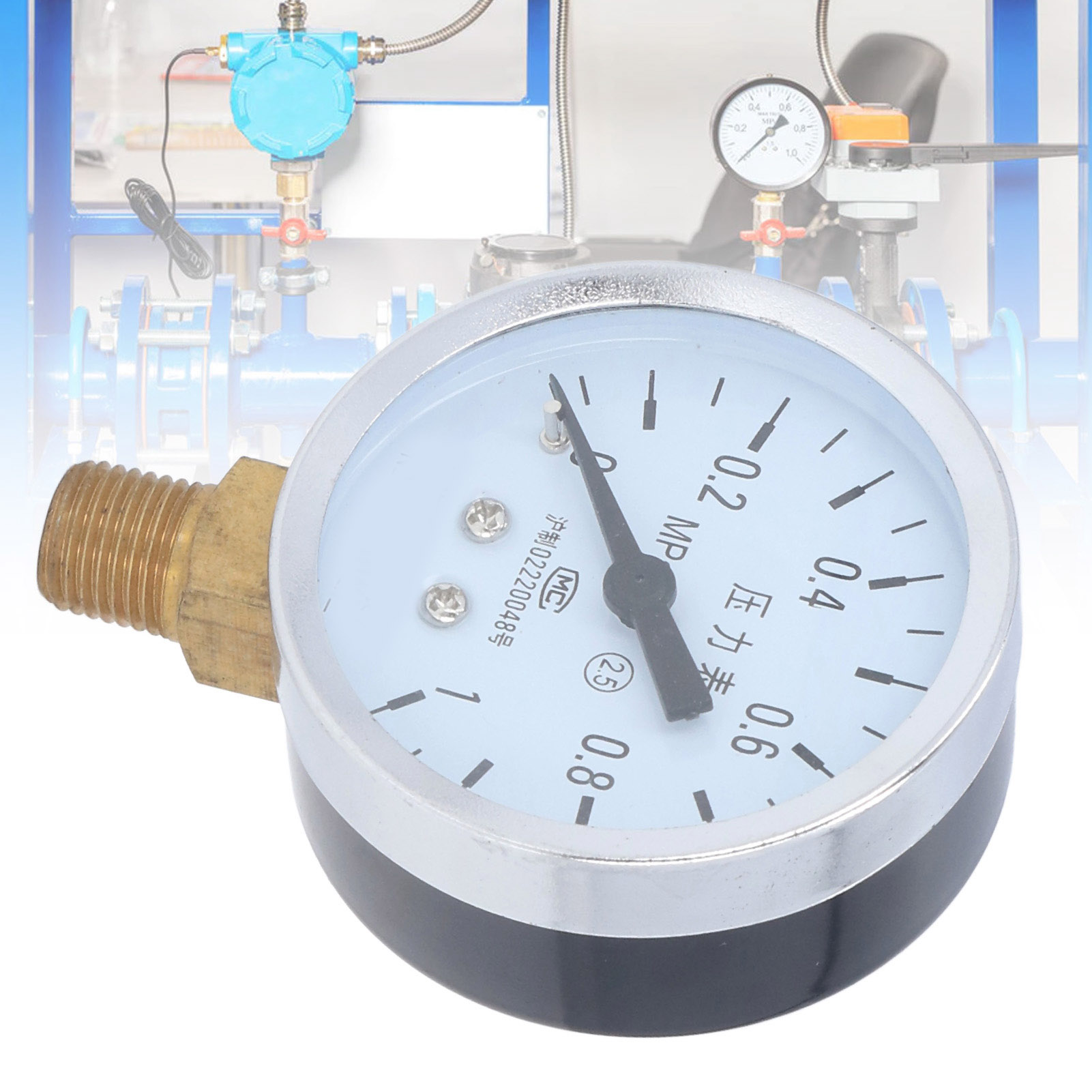 Manometer Für Luftkompressoren, Fußbodenheizung, Brandschutz, Trinkwasser, Haushalt, Transparentes Zifferblatt, 1/4-zoll-npt-anschluss Unten, 0–1 Mpa