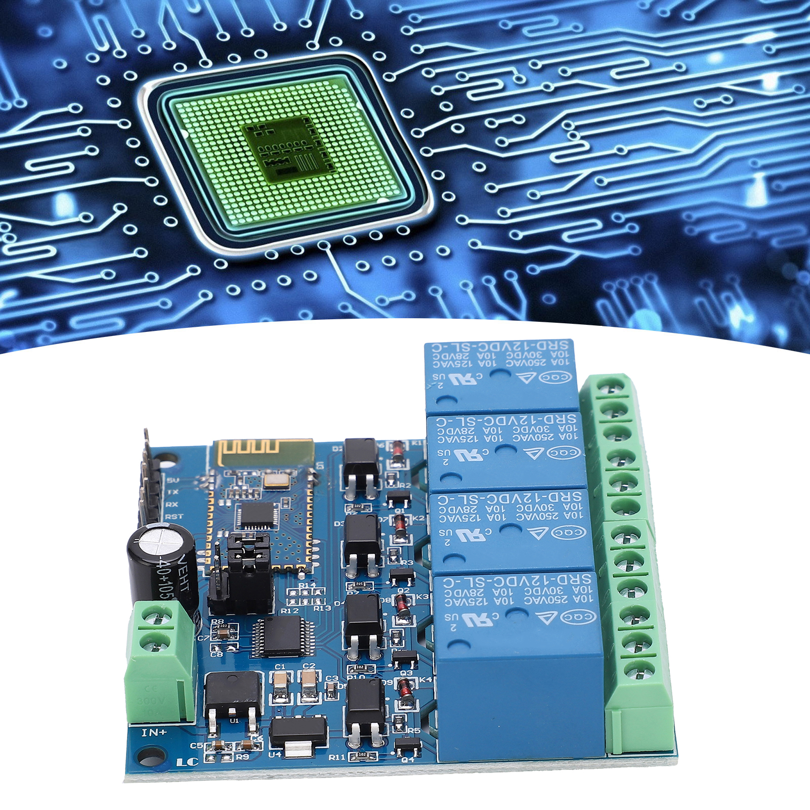 12v 4-kanal Bluetooth-relaismodul, Vierkanal-bluetooth-fernbedienungsschalter Für Smart Home Über Android-mobil-app