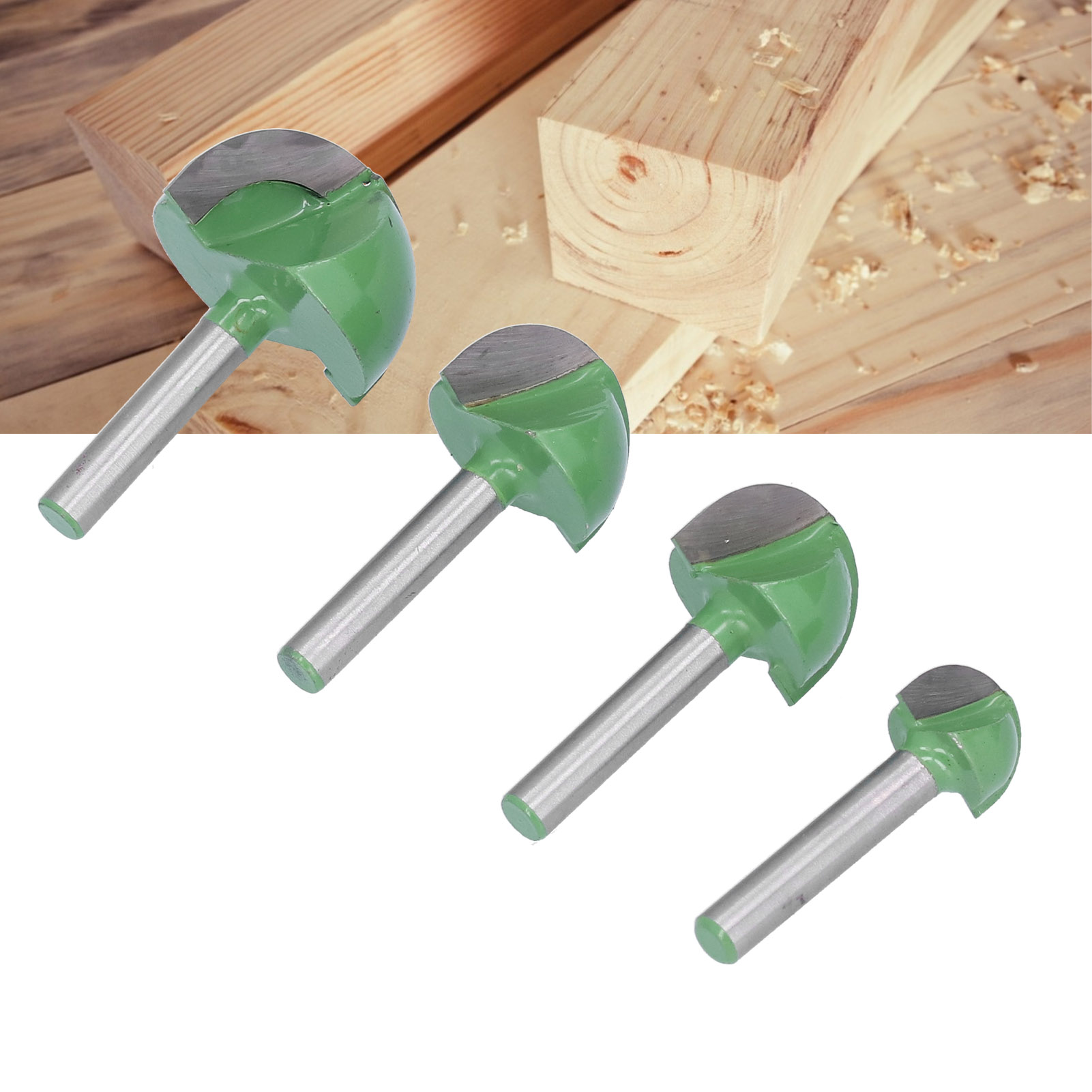 Set Mit 4 Holzschnitzmessern Für Halbkreisförmige Reliefschnitzereien, Ziermesser Mit Runder Basis, Messer Mit Rundem Kopf, Kugelförmiges Messer Für Computergesteuerte Graviermaschinen, Ziermesser