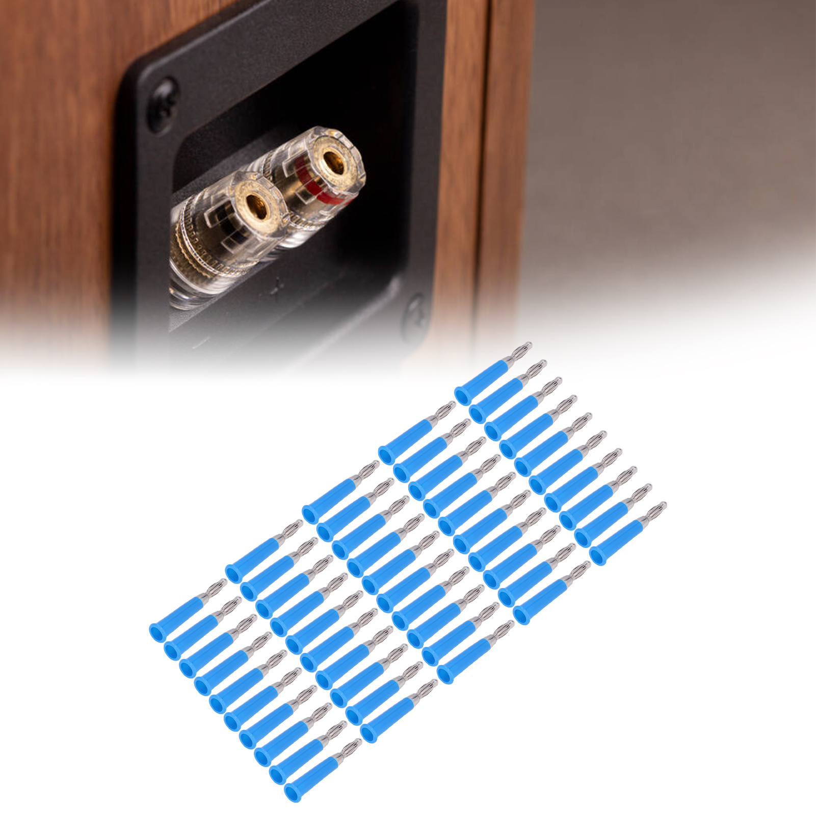 Mm Bananenstecker In Laternenform, Angelötet, 4 Mm Lautsprecher-bananenstecker, Kann Zur Herstellung Von Testkabel-adaptersteckern Verwendet Werden, 10010 Blau.