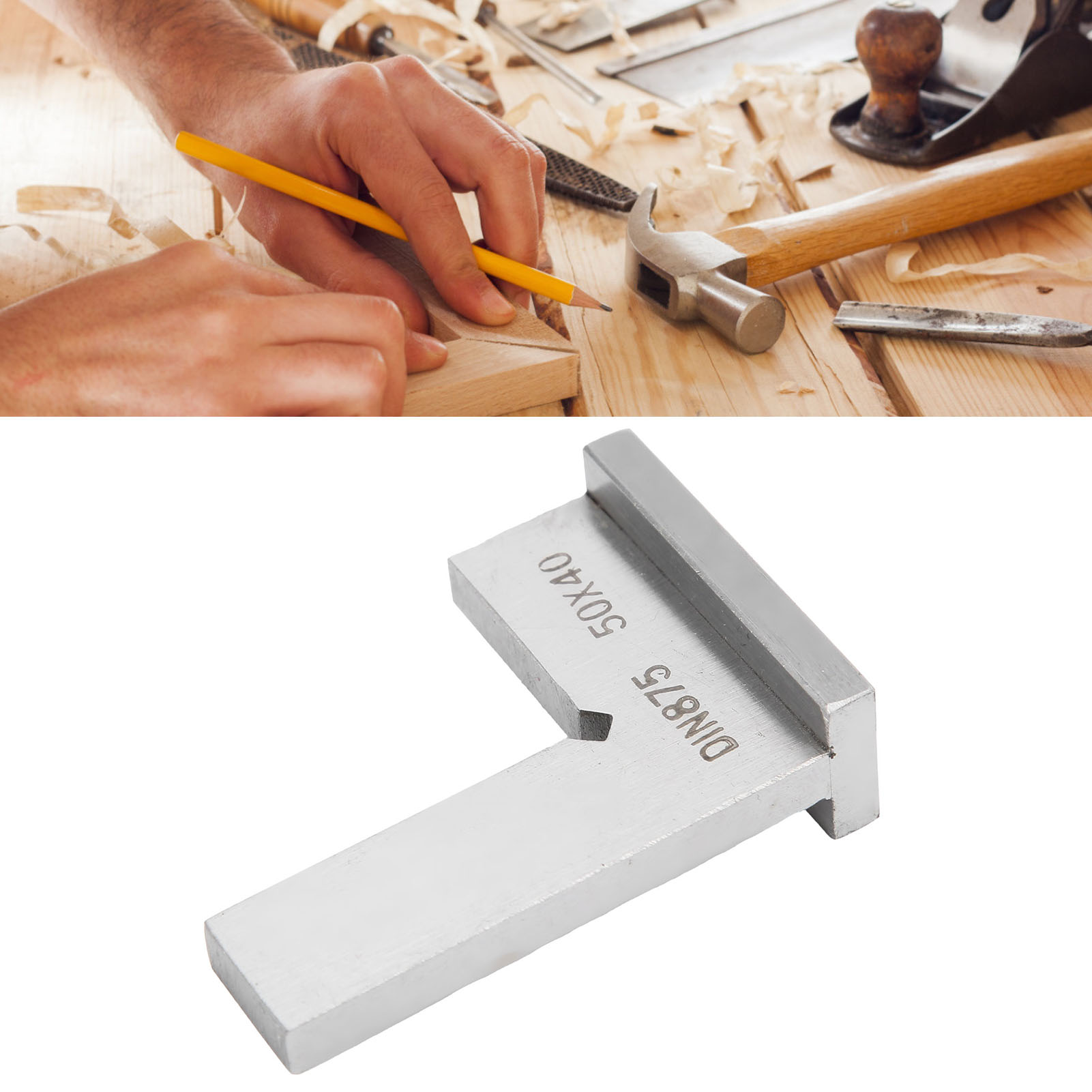 Präzisionswinkelmesser Din 875 5040, Klasse 2, Mit Scharfer Schneide, Messwerkzeug Für Ingenieure.