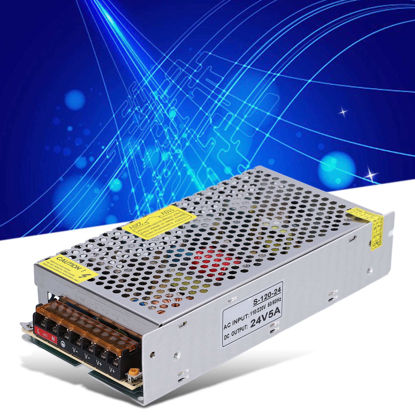 Jyio/匠意源 S-120-24 Dc-schaltnetzteil, 110/220 V Auf 24 V, Adapter Für Led-überwachungsstreifen, 24 V 5 A Leistungstransformator