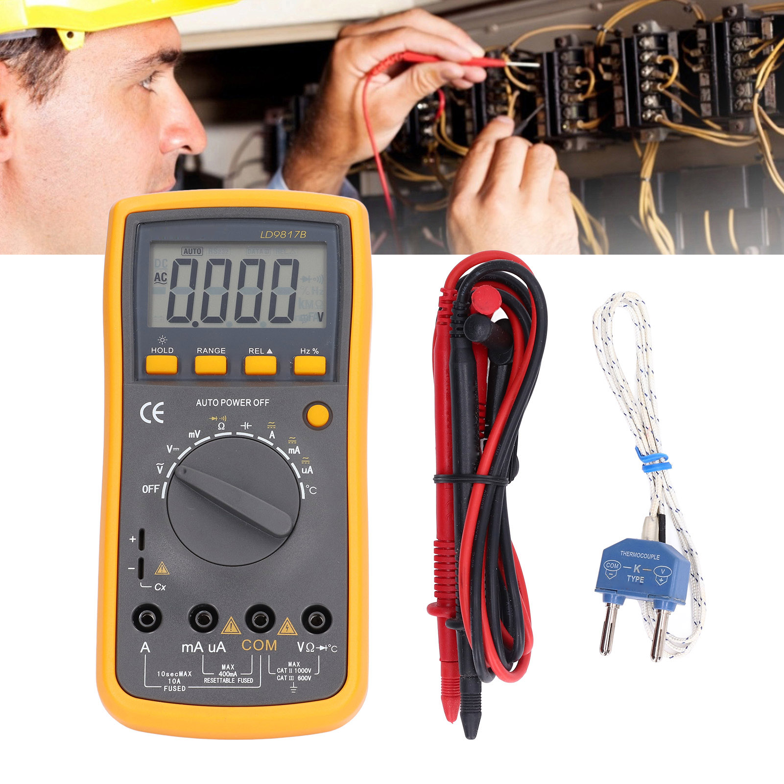 Ld9817b Digitalmultimeter: Hochpräzises Temperaturmessgerät, Brandmelder, Multifunktionales Profi-multimeter