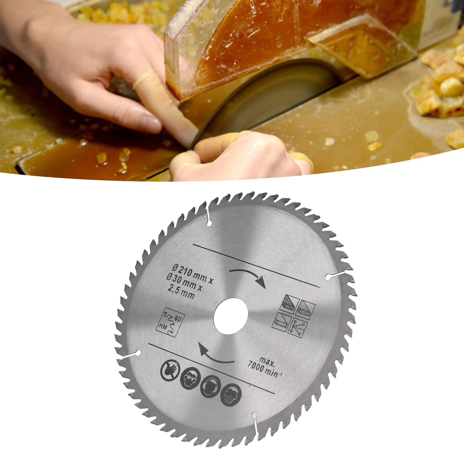 210-mm-hartmetall-kreissägeblatt, 210x60x30-holzsägeblatt