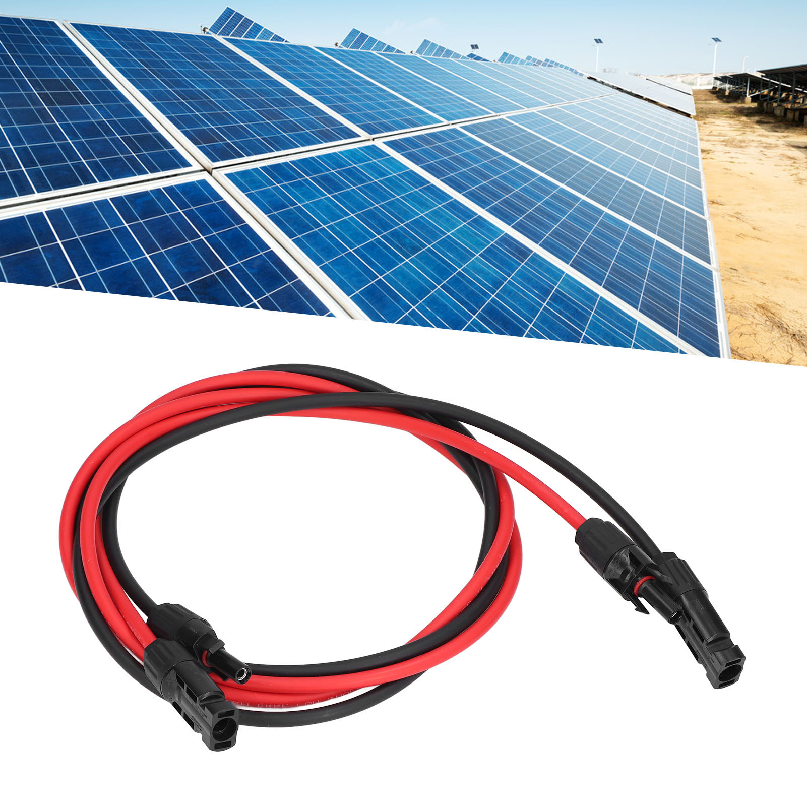Photovoltaik-verlängerungskabel Mit 6 Mm² Mc4-stecker Für Solarmodule, Länge 3 M.