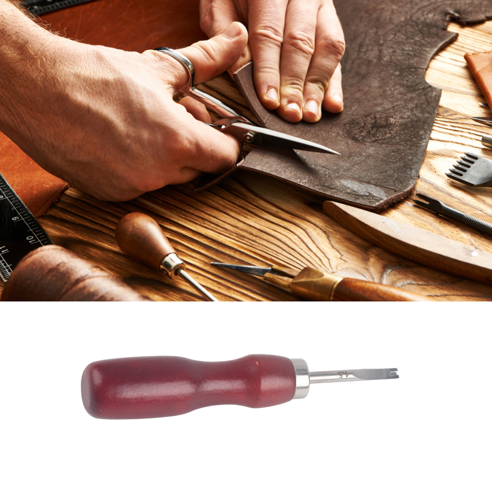 Lederkantenschneider, Lederschnitzwerkzeug, Lederabschrägmesser, Kantenschneider, Diy-lederwerkzeug, Größe 4, 1,5 Mm.