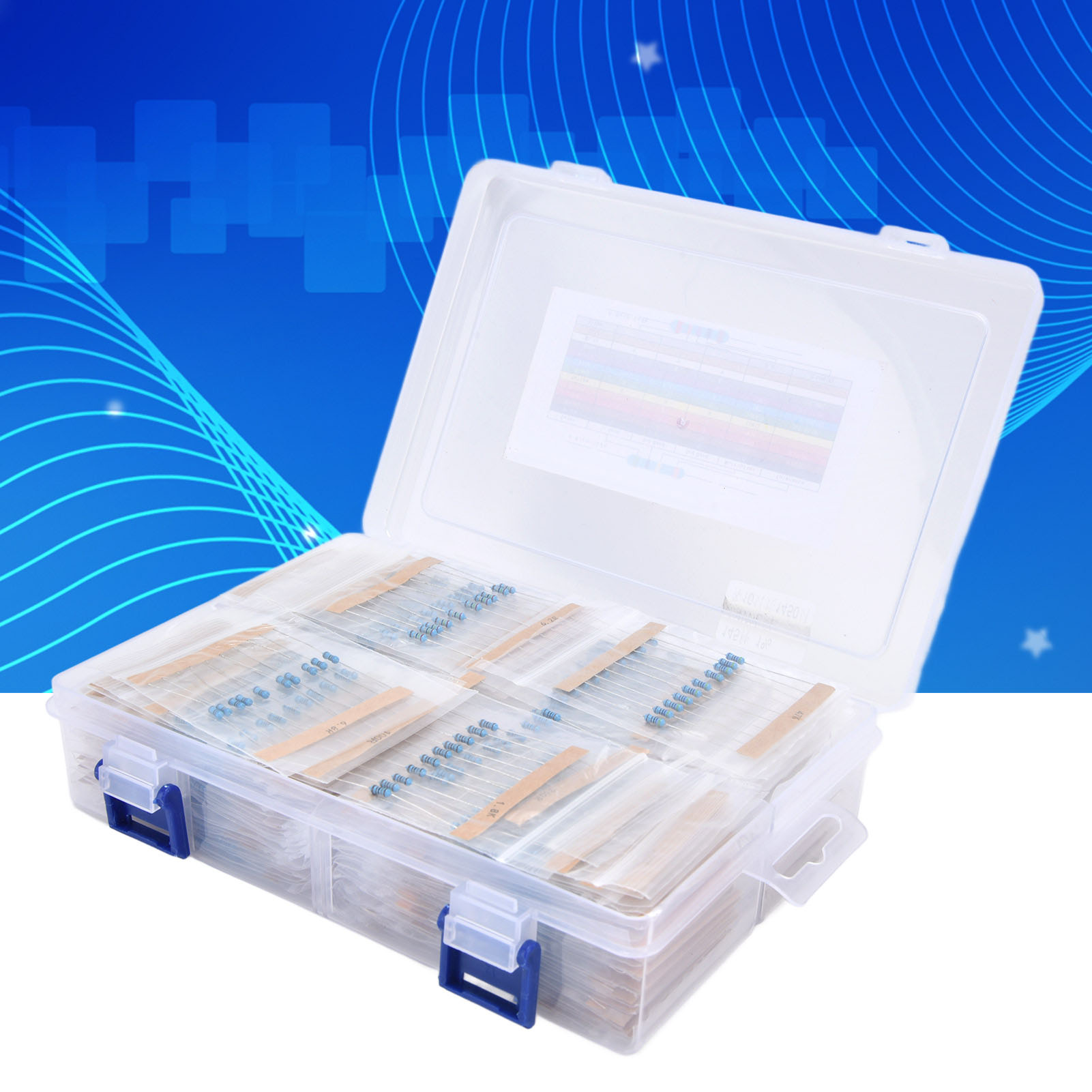 Set Mit 1450 Teilen, Darunter 145 Verschiedene Arten Von 1/4-w-metallfilmwiderständen, Hochwertige Verpackung.
