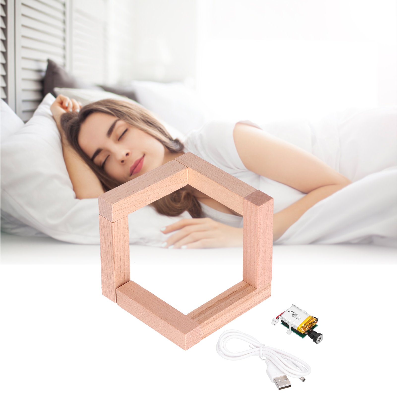 Diy-mondlampen-panel (zweifarbig) + Datenkabel: Eine Personalisierte Mondlampe Für Ihren Nachttisch