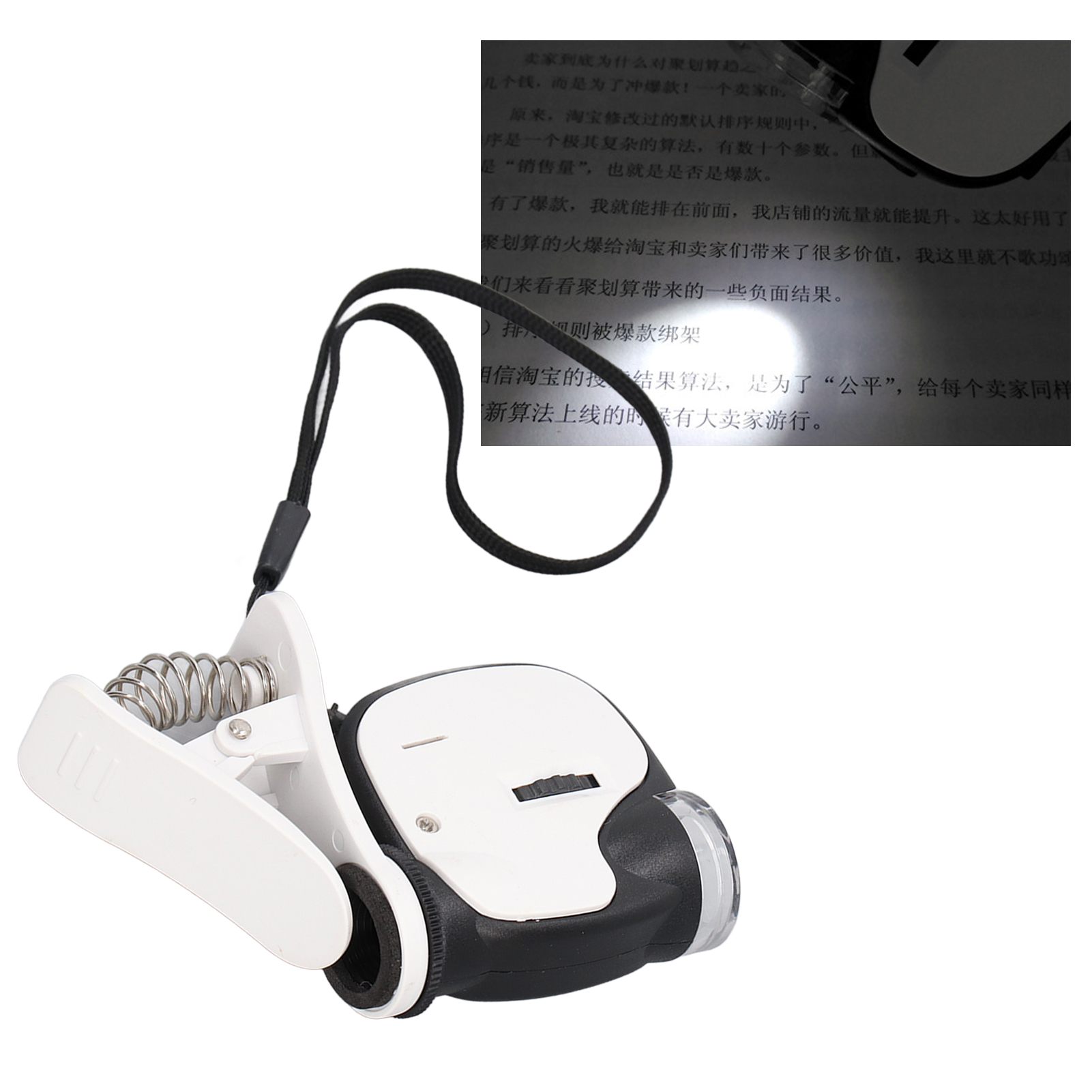 Mini-mikroskop 55x Mit Handyhalterung Und Led (tragbares Mikroskop Mit Mini-led-vergrößerung)