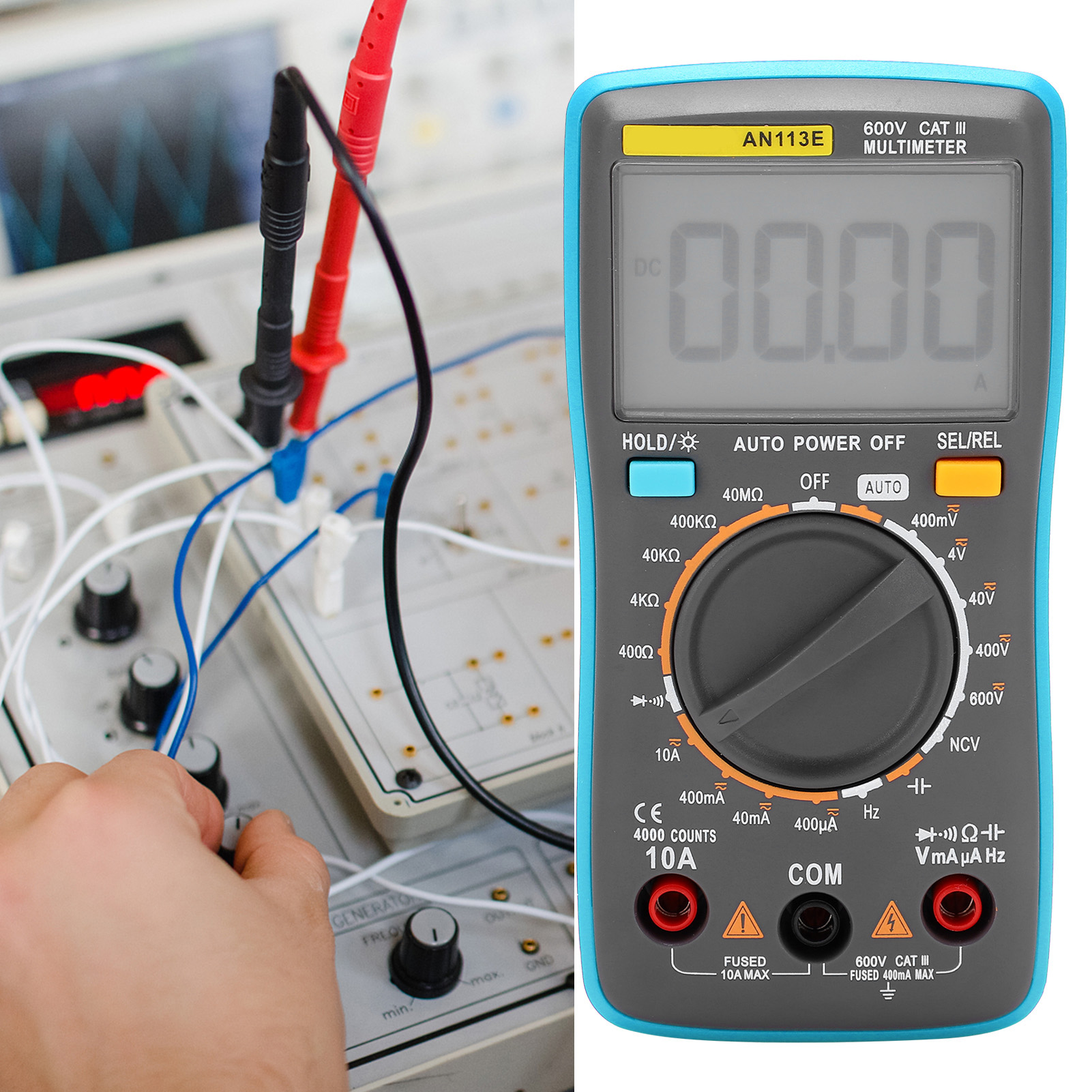 An113e Hochpräzises Tragbares Digitalmultimeter (blau)