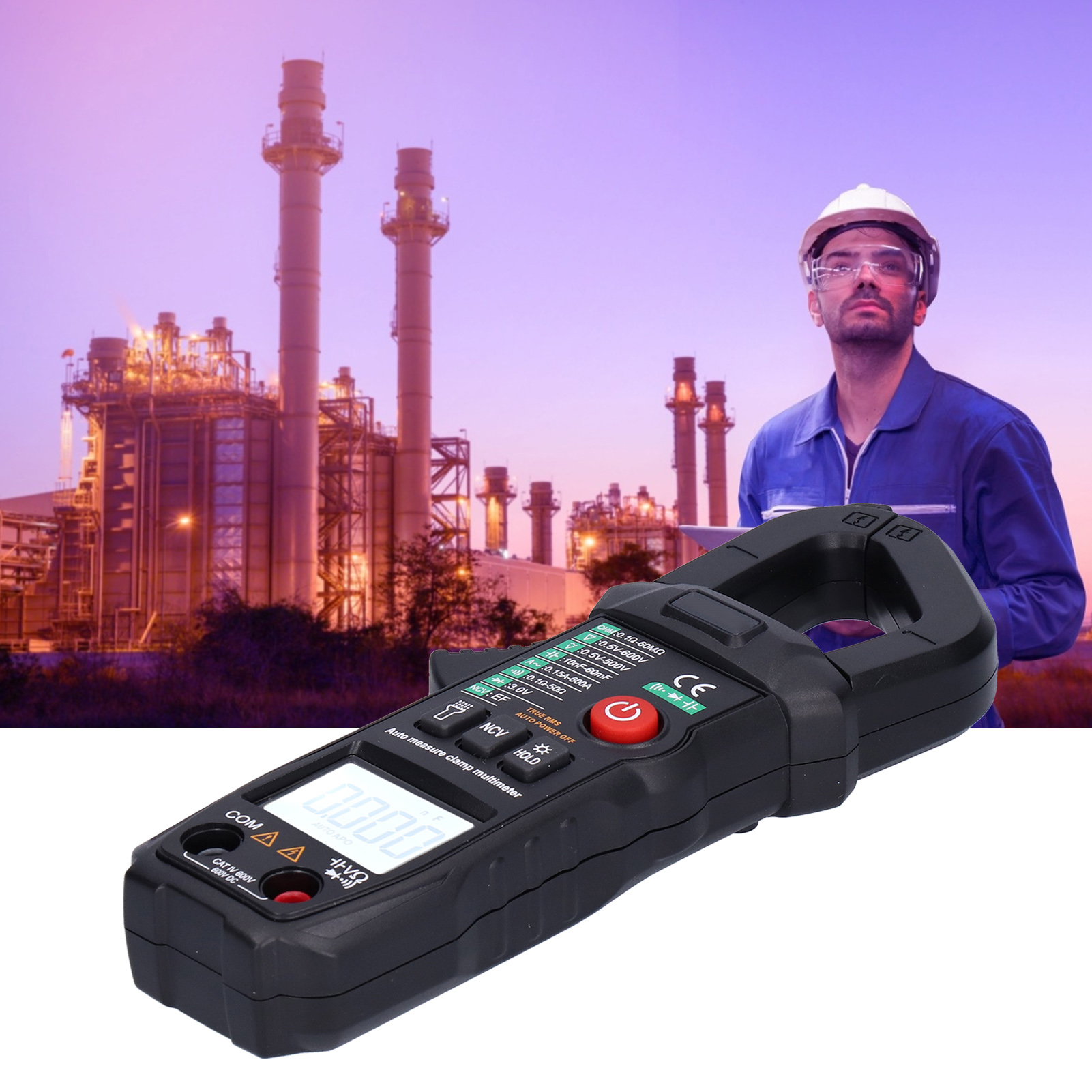 St208 Vollautomatisches Zangenmultimeter, Hochpräzises Digitales Amperemeter, Multifunktionales Zangenmultimeter