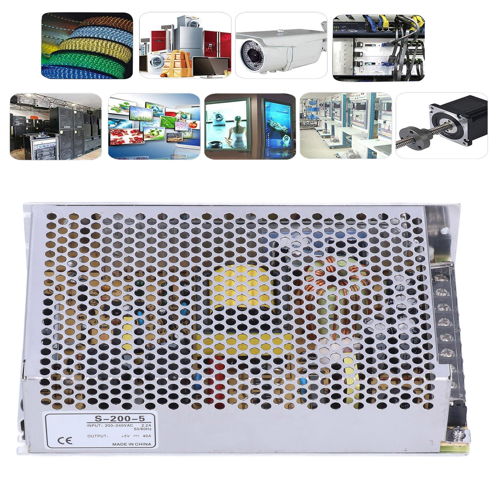 Berm/belme Schaltnetzteil Für Überwachungskameras, 200-w-gleichstromadapter, 240 V Wechselstrom, 200-5