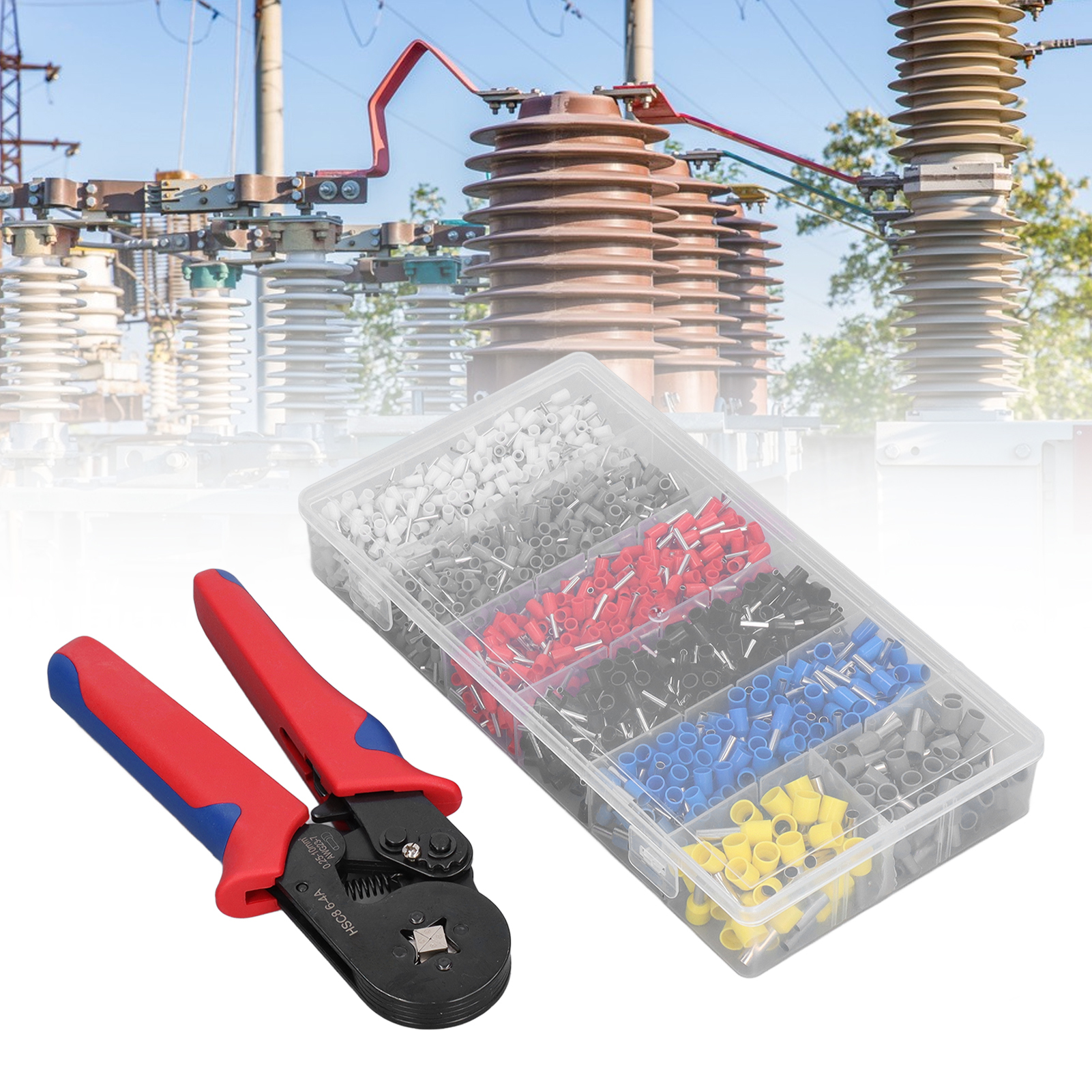 Sechskant-crimpwerkzeug-set Mit 1900 Verbindern, 0,25–10 Mm²
