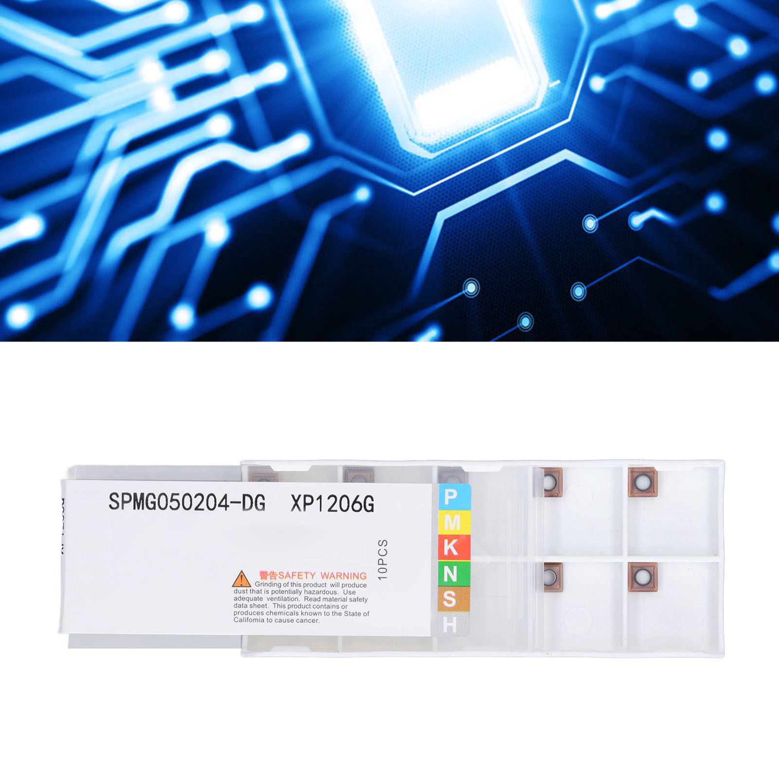 10 Cnc-schneidwerkzeuge, Dreheinsätze, Bronzefarbene Hartmetallbeschichtung Spmg050204-dg