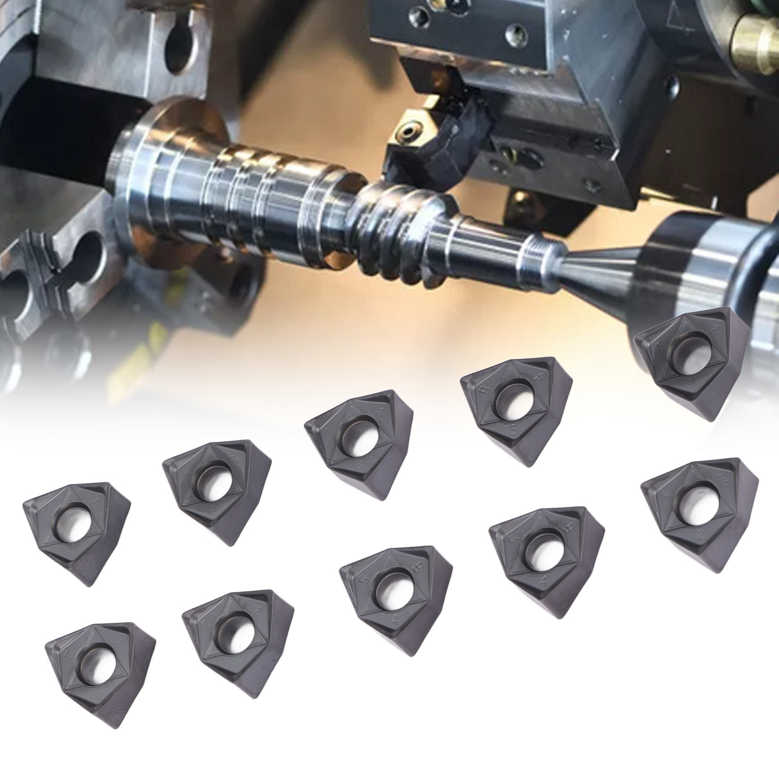 10 Wnmu080608en-gh Schwarz Beschichtete Dreheinsätze, Cnc-einsätze, Wendeschneidplatten