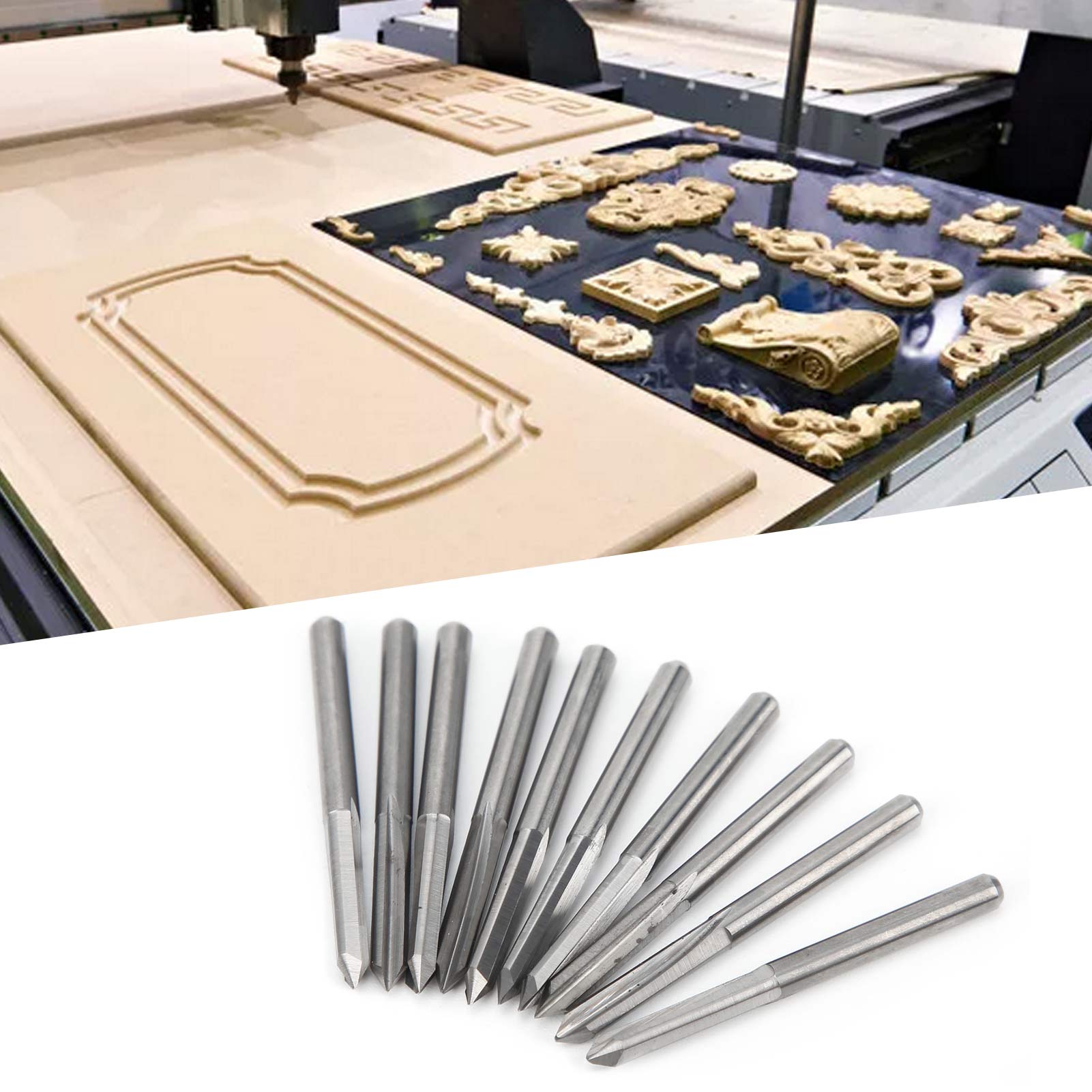 3,175 Zoll Doppelschneider-schaftfräser Aus Hartmetall, 10 Stück, 600,1 Mm.