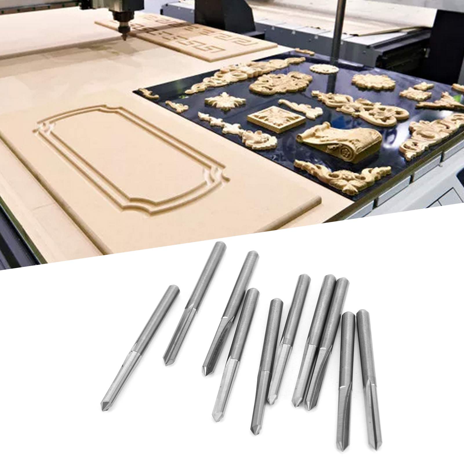 3,175 Zoll Doppelschneider-schaftfräser Aus Hartmetall, 10 Stück, 900,1 Mm.