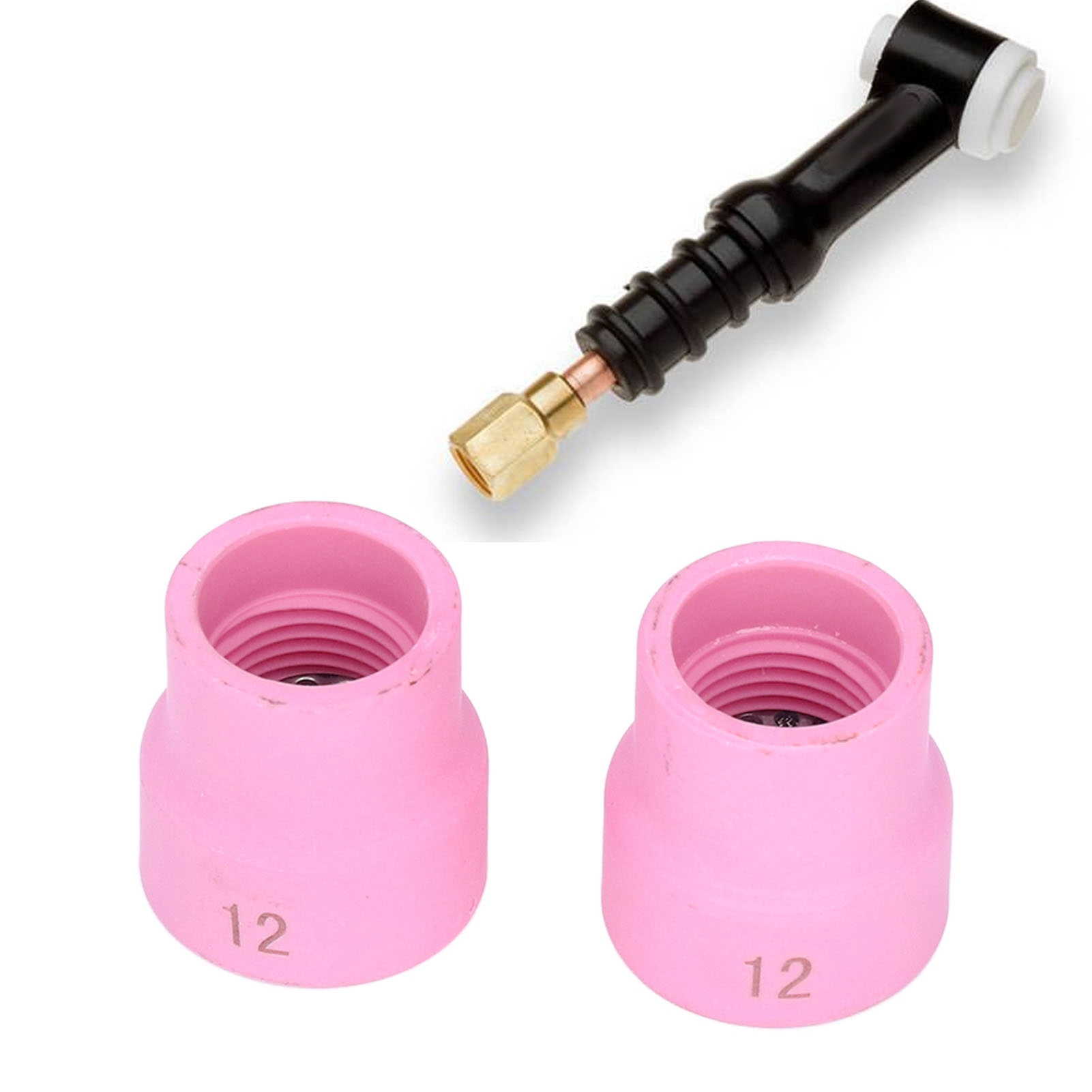 Set Mit 2 Großen Keramikdüsen (12/14) Für Wig-schweißpistolen Wp-9/17/18/20/25/26, Rosa