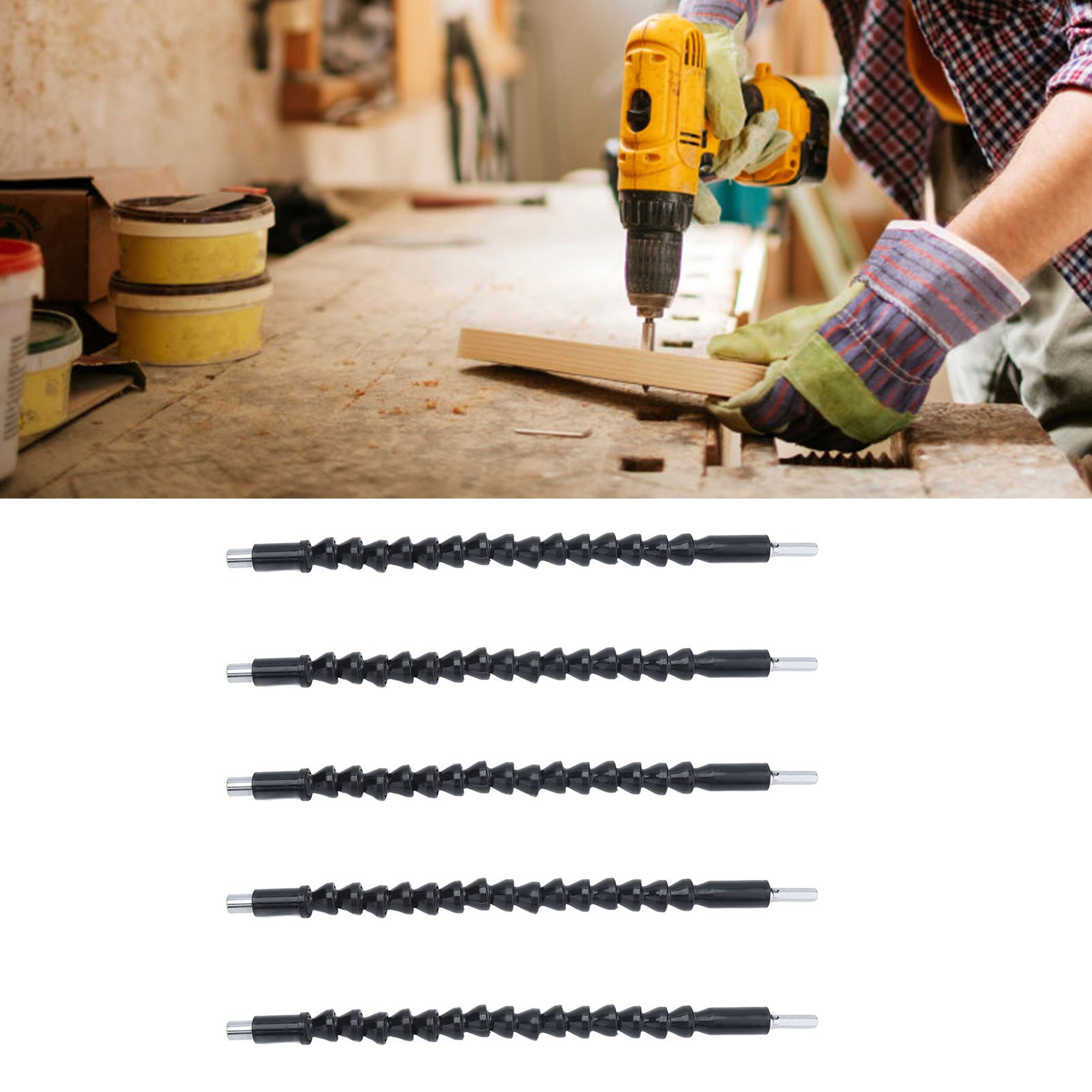 295-mm-schraubendreherbit Für Bohrmaschine, Universal-verbindungswelle, Sechseckige Magnetische Flexible Welle, Flexibler Antriebskopf