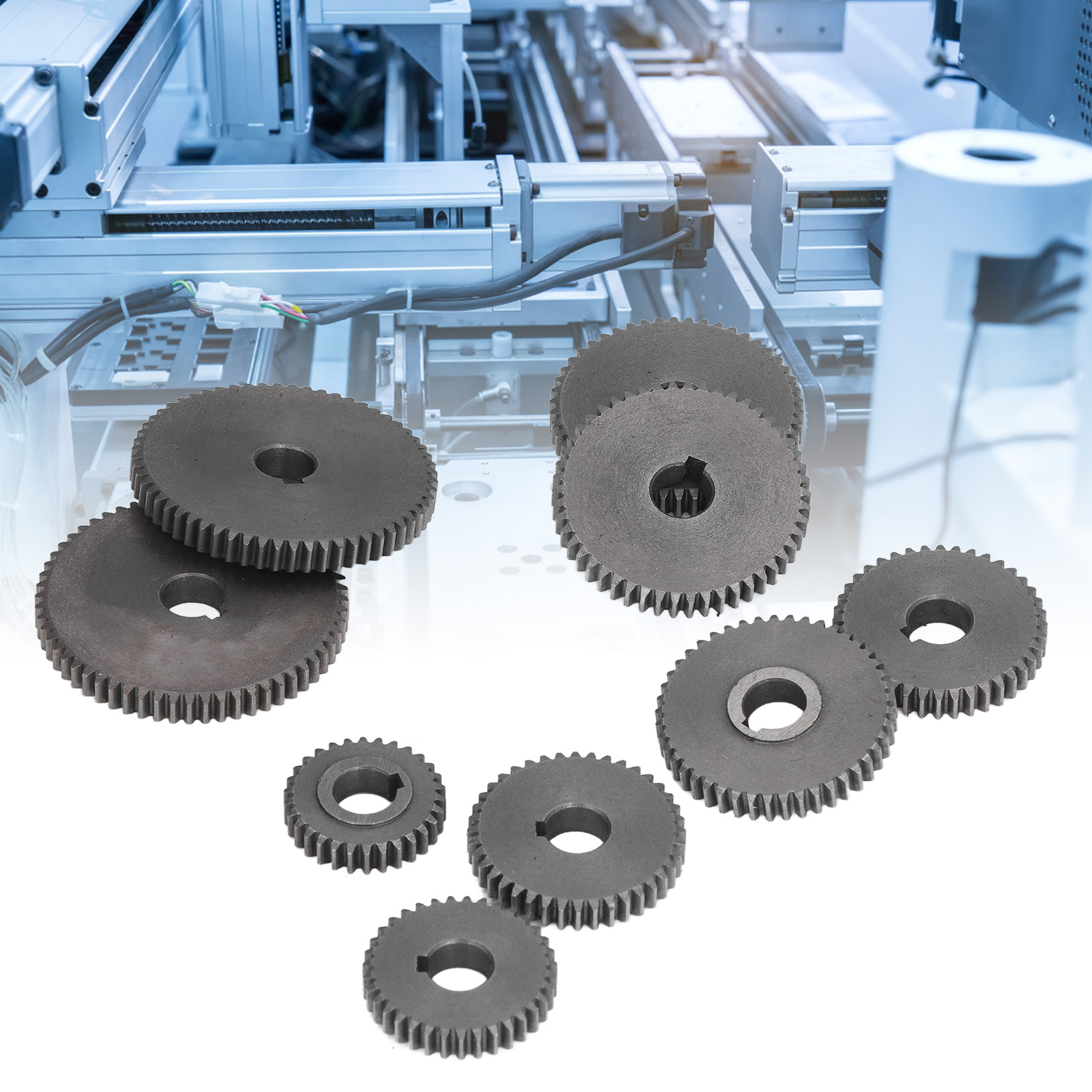 Satz Mit 9 Zahnrädern Für Mini-drehmaschinen, Zahnräder Für Metallbearbeitungsmaschinen, Drehzahnräder, Austauschbare Zahnräder Für Metalle: 2 X T60, 2 X T50, 1 X T45, 2 X T40, 1 X T35, 1 X T30