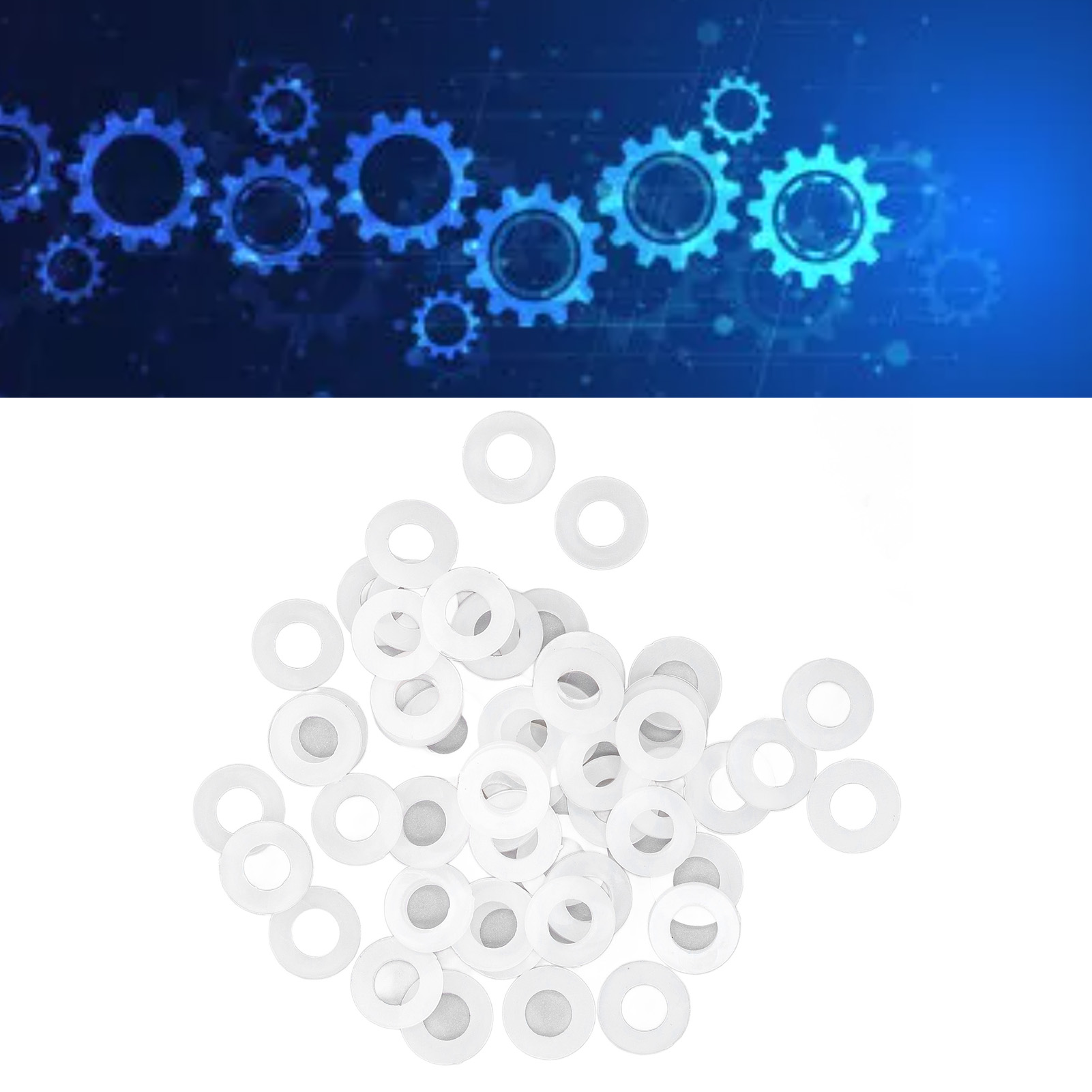 M6 Milchweiße Nylon-dichtung