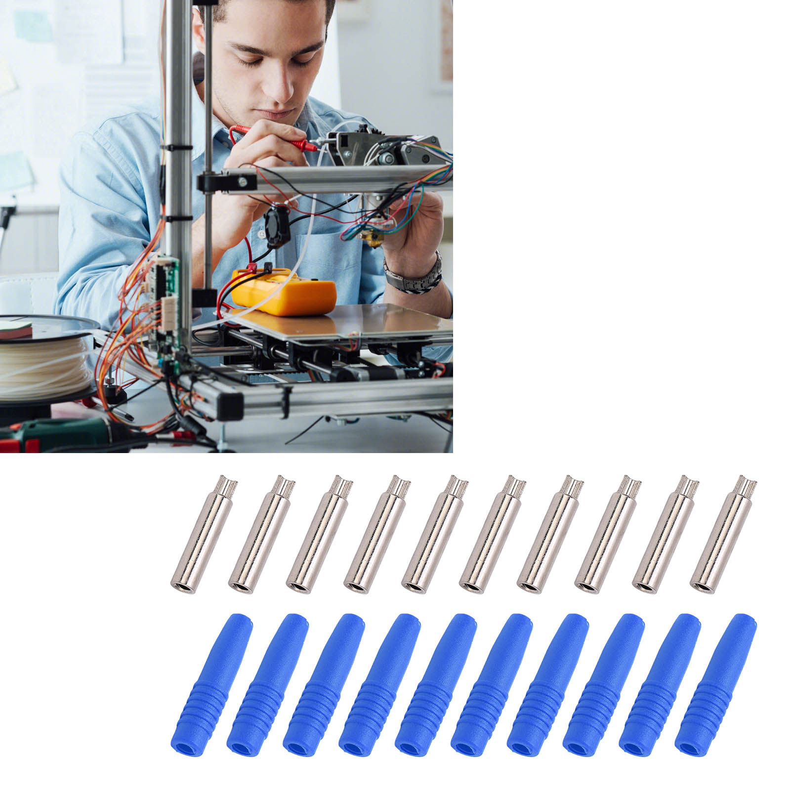 M1020m 2-mm-bananenblüten-buchse, Stift Aus Reinem Kupfer, Buchse, Metallspritzguss-buchse, Blau