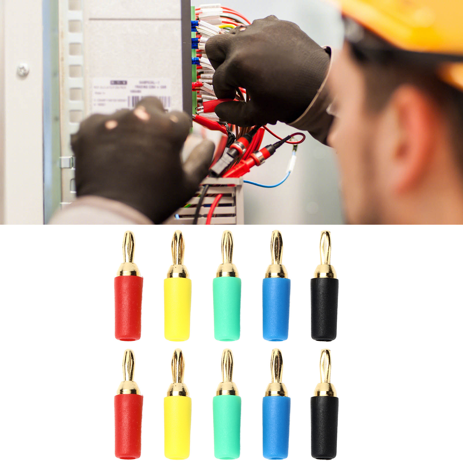2,5 Mm Vergoldeter Bananenstecker Aus Messing, Vierblättrig, 25 Mm Gesamtlänge, 3,5 Mm Stiftbohrung, Lötsteckerhalter 10007