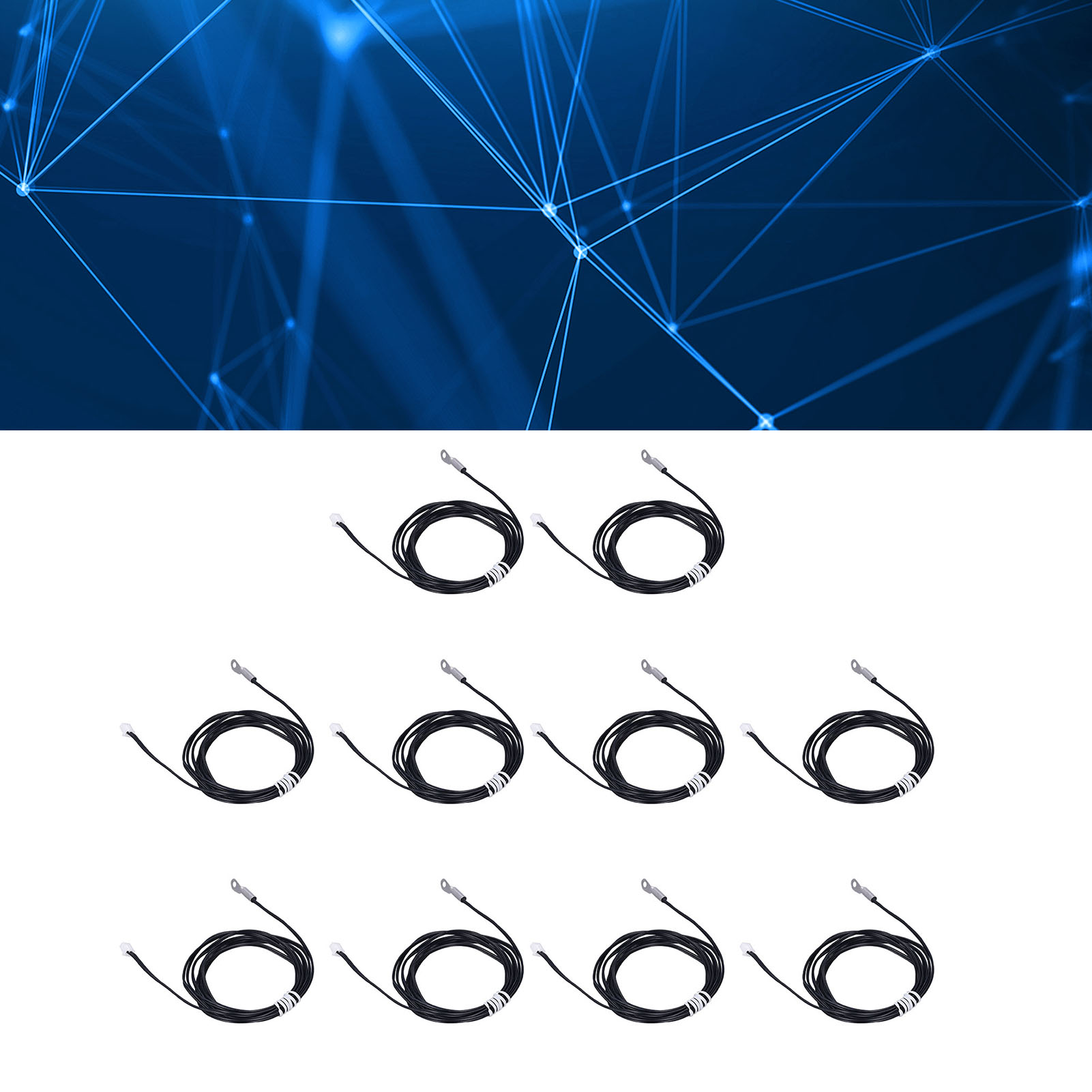 10 Stück Pro Packung, 2 M Langer Runder Kabelschuh, Kaltgepresster Anschlussstecker, Ntc-thermistor-temperatursensor, 50k B3950
