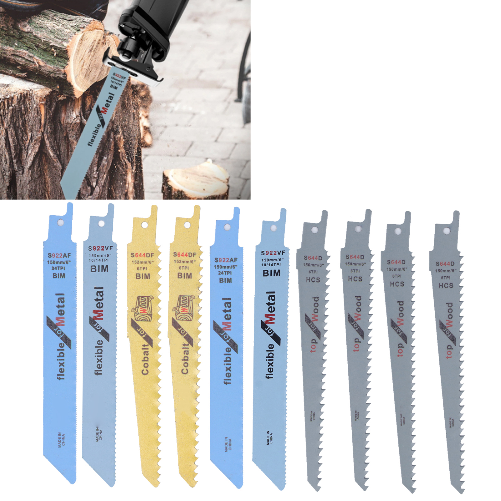 Set Mit 10 Säbelsägeblättern/schwertsägeblättern, Multifunktionales Sägeblatt Für Die Holzbearbeitung Mit Pvc-rohren, Sägeblatt Aus Einer Legierung