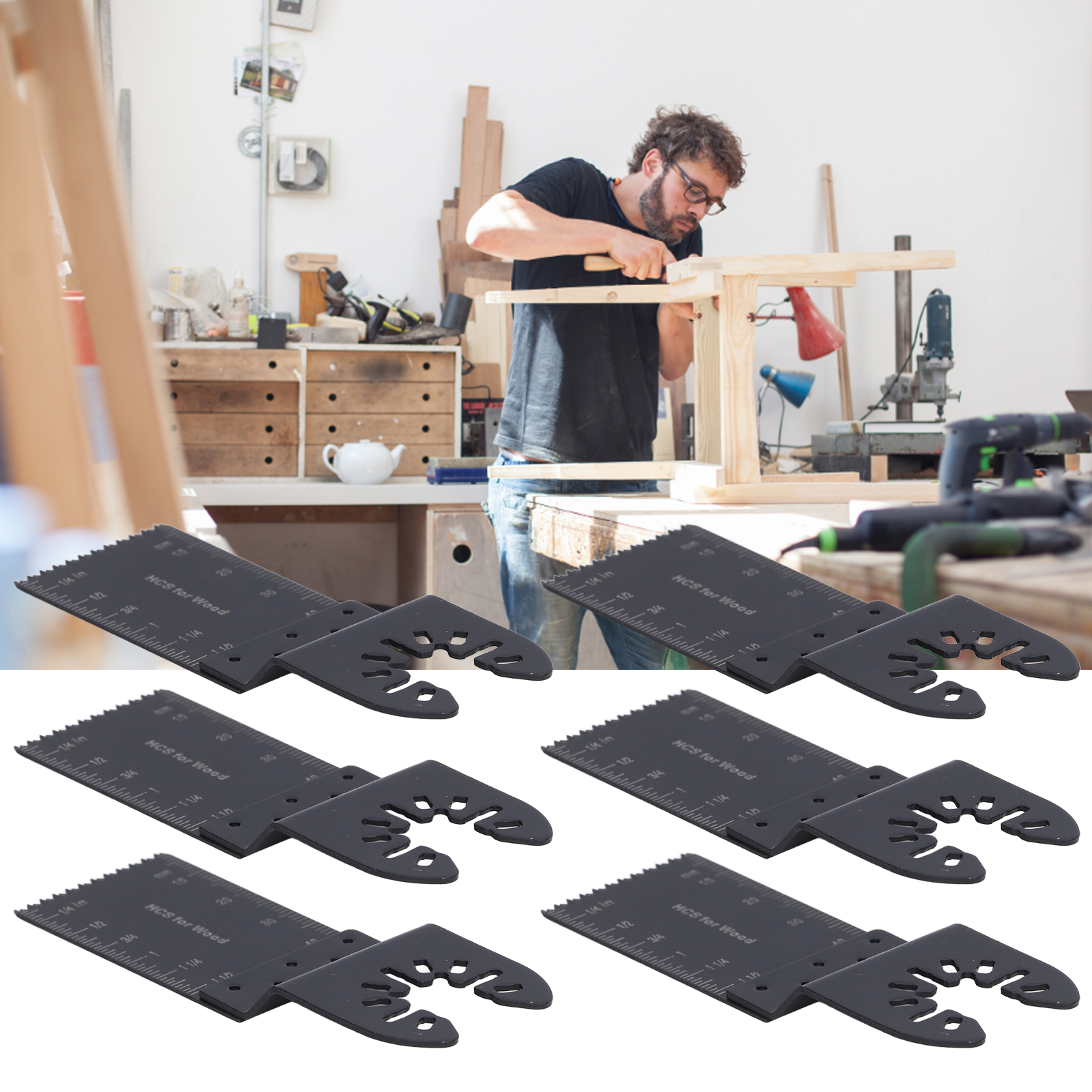 10 Oszillierende Sägeblätter, Ein Vielseitiges Multitool-sägeblattset Für Holz Und Metall.