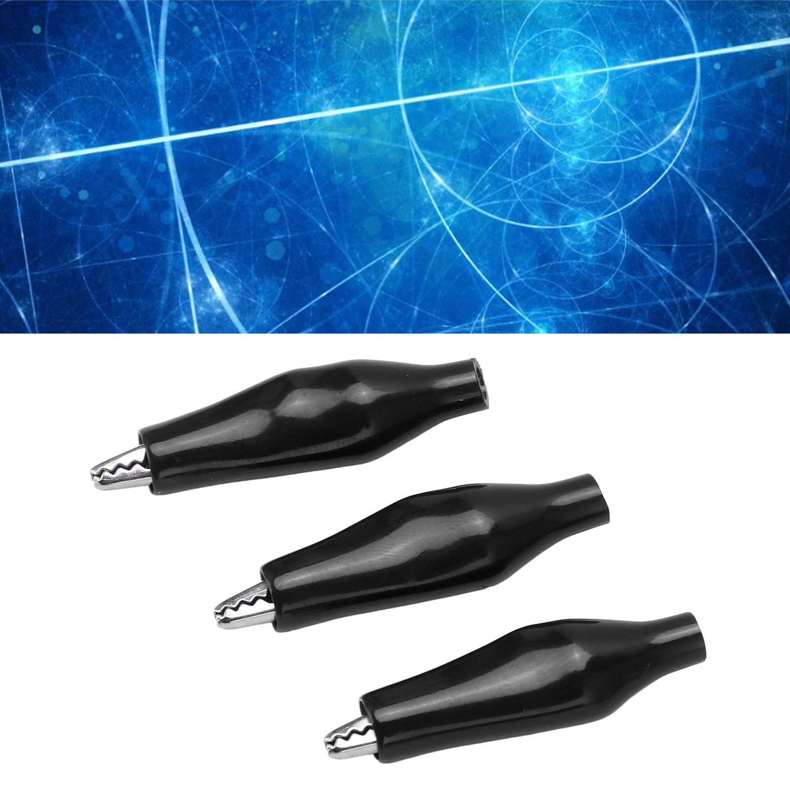 25.010 Krokodilklemme Mit Einzelgriff, Metall- Und Kunststoffscheide, Testklemme, Elektrisches Ladezubehör, Schwarz.