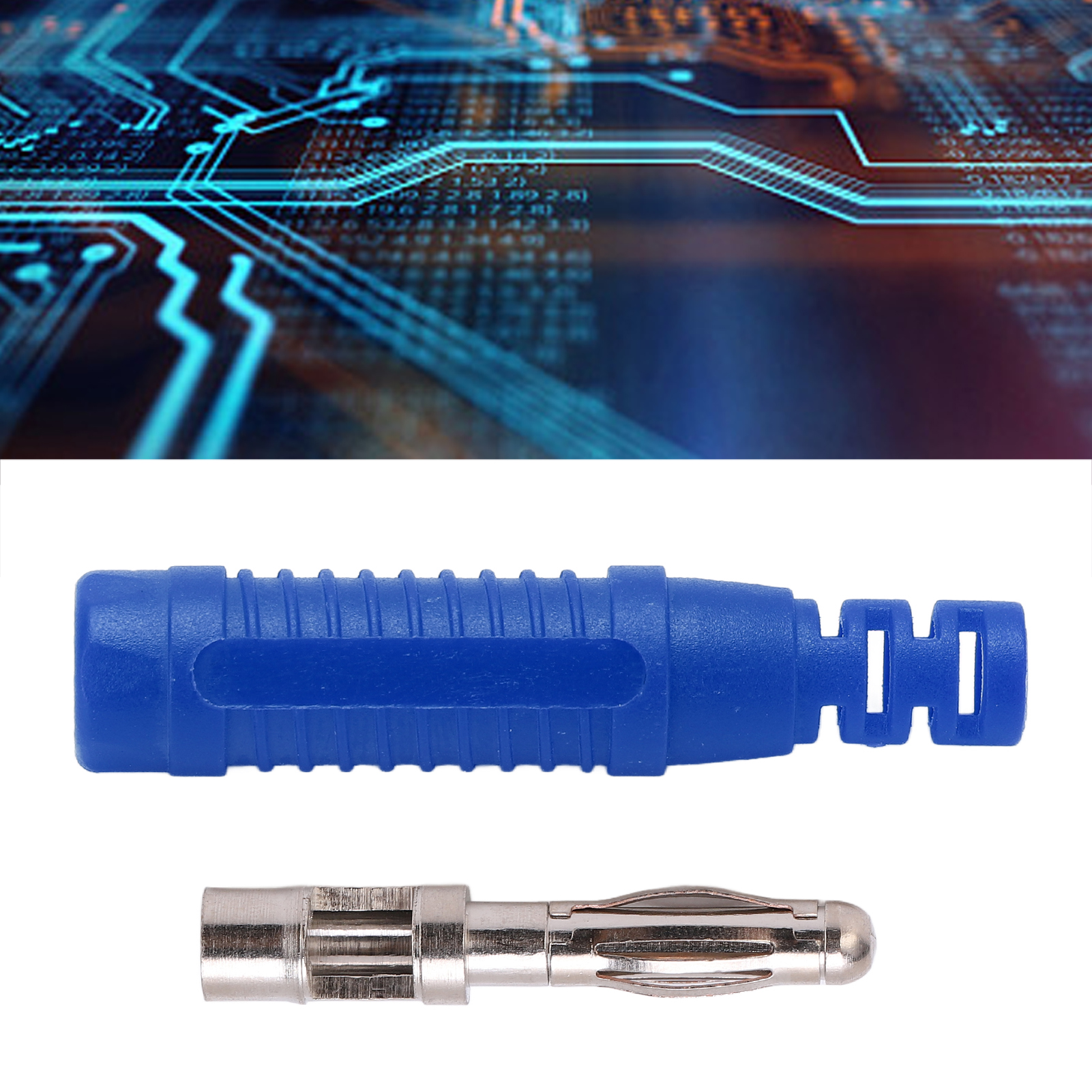 Blauer Metall-zubehörstecker (männlich), 4-mm-bananenstecker Für Laternen, Spritzgegossen, Stifttyp, Blau