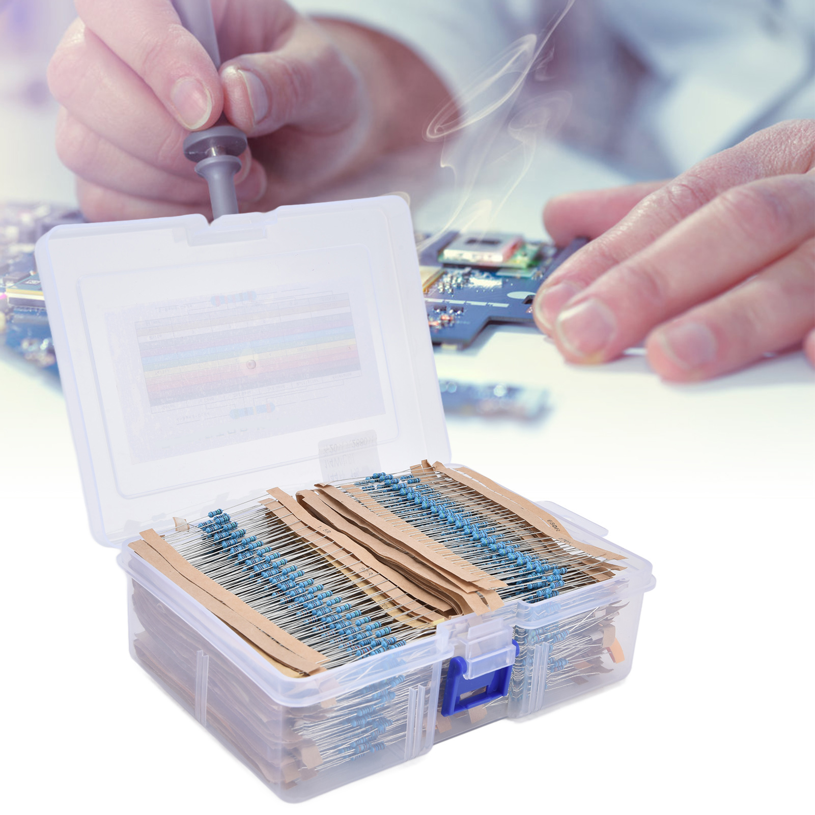 Set Mit 2880 Teilen, Darunter 144 Verschiedene Arten Von 1/4-w-metallfilmwiderständen