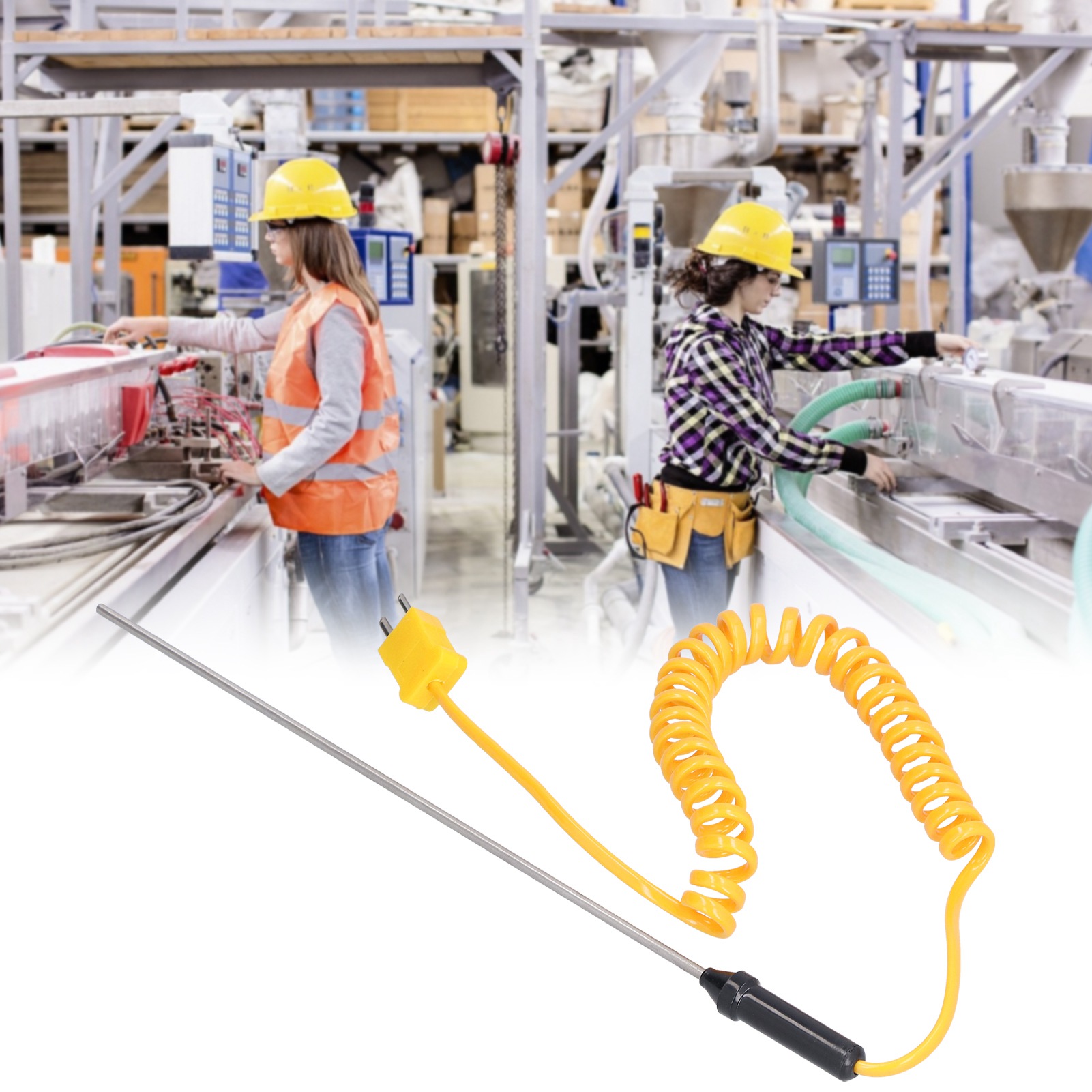 Wrn-02b Edelstahl-thermoelement-sonde Typ K Mit Nadel Für Tragbares Thermometer 3200 Mm