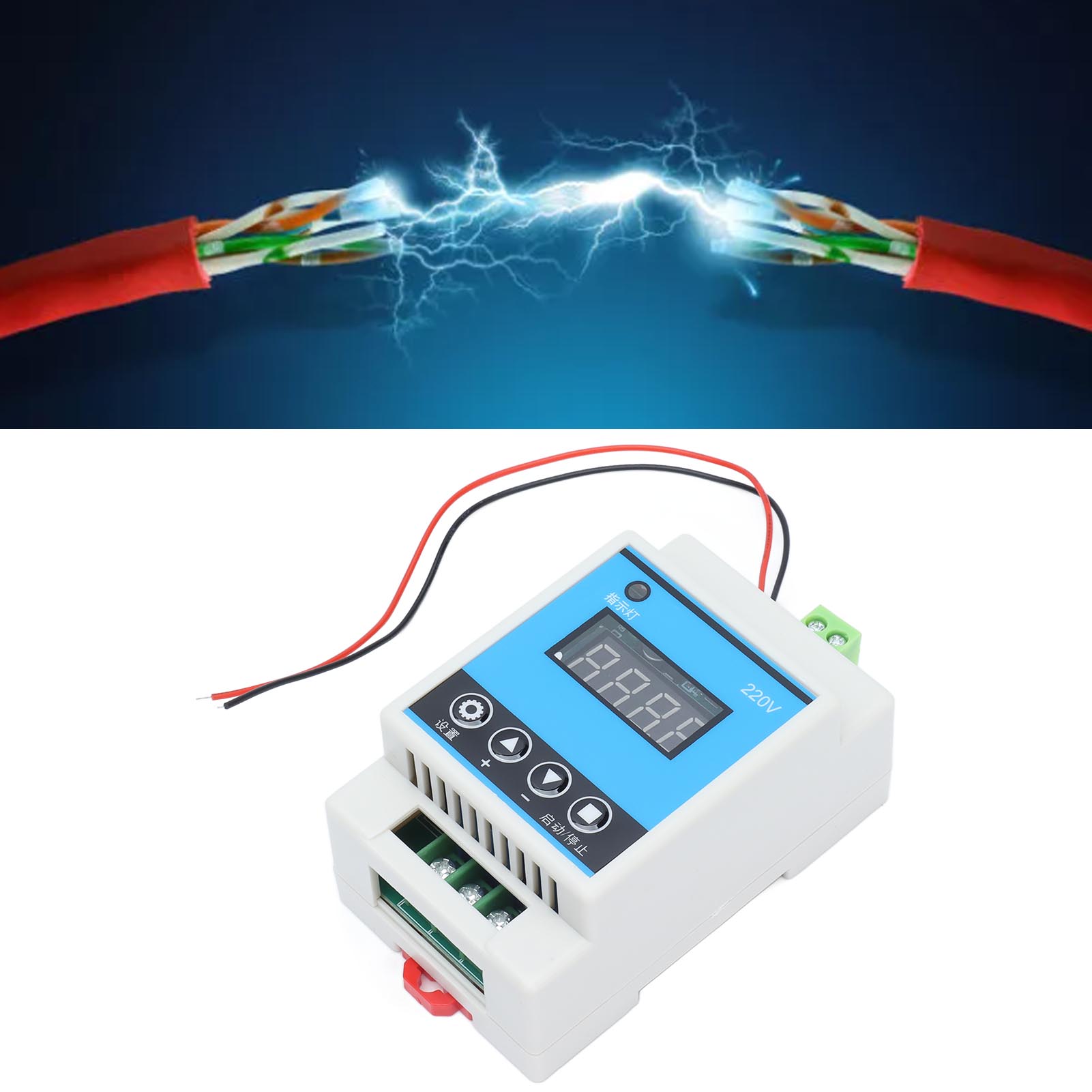 Yyc-9 30a Hochleistungs-zeitverzögerungs-zyklusrelaismodul Mit Gehäuse Und Zeitverzögerungsschalter (220v Ac)