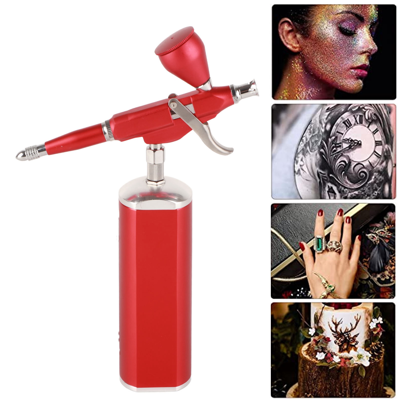 Tragbare Airbrush 25 Psi, Pistole, Mini-luftpumpe, Airbrush-set (rot)