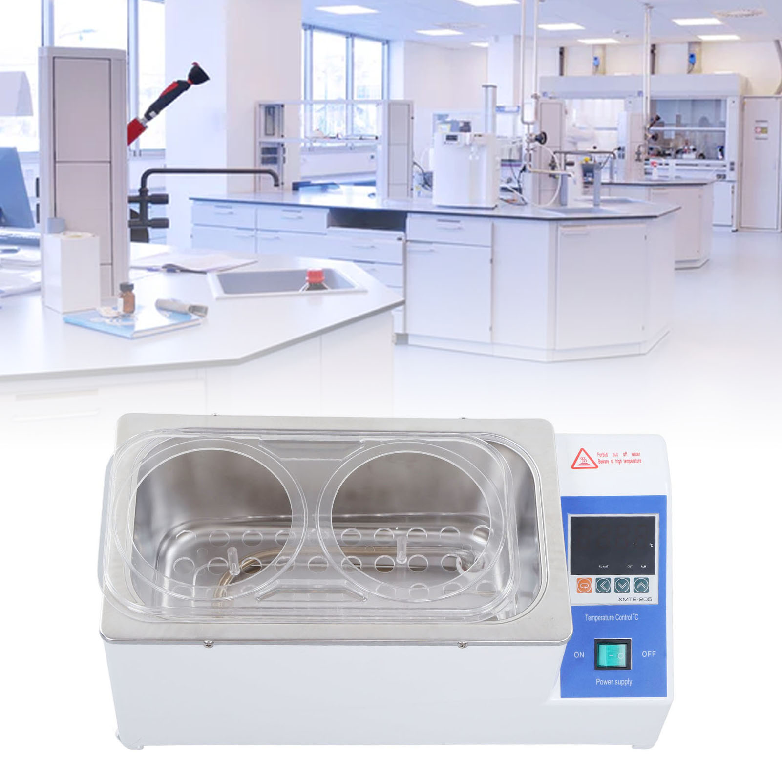 Thermostatisches Wasserbad Zpc-2 Mit Digitalanzeige, Innentank Aus Edelstahl 304, Einteilig Geformt, Kleines 2-loch-laborbecken, Europäischer Standard 220 V
