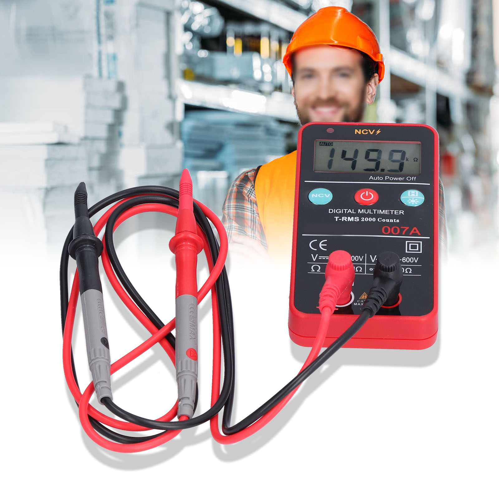 Hw007a Digitales Taschenmultimeter Mit Einem Messbereich Von 2v-600v, Mit Digitalanzeige, Intelligenter Bedienung Und Überhitzungsschutz.