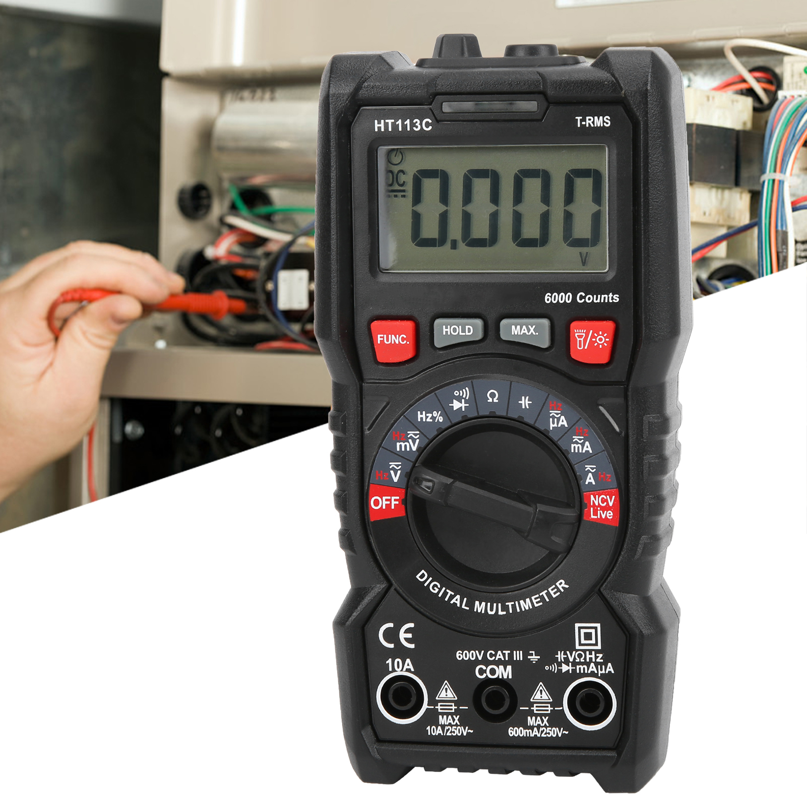 Ht113c Miniatur-digitalmultimeter – Intelligentes, Tragbares Multimeter, Hitzebeständig, Hochpräzise, Automatische Bereichswahl