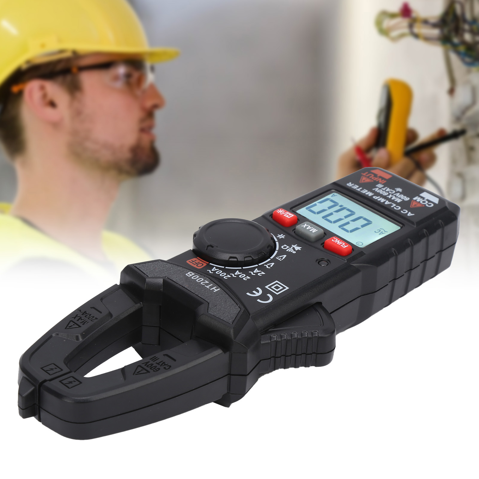 Ht200b Digitales Zangenamperemeter Mit Kondensator, Multimeter, Zangenamperemeter