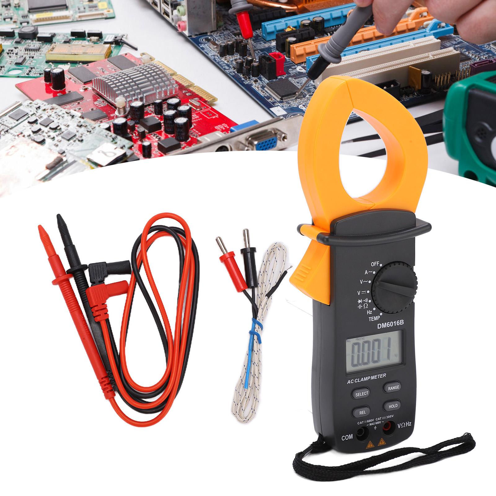 Dm6016b 1000 A/600 V Hochstrom-digital-zangenmultimeter Mit Multifunktions-ac/dc-amperemeter Mit Automatischer Bereichswahl