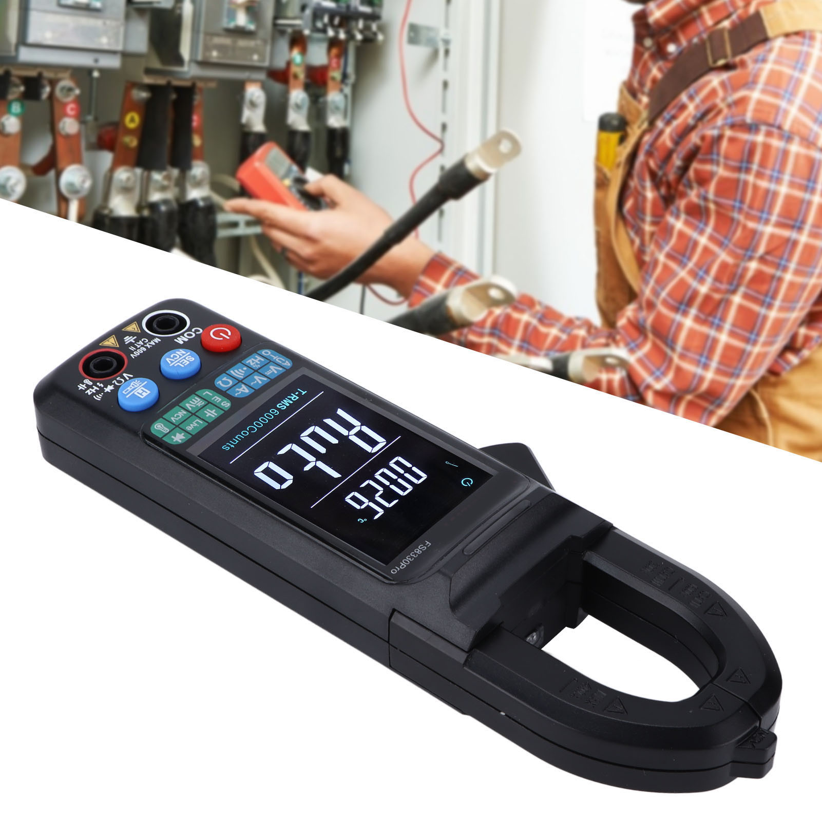 Fs8330pro Digitales Zangenmultimeter Mit Extra Großem Display, Hochpräzises Multimeter, Tragbares Zangenmultimeter, Industrielle Temperaturmessung