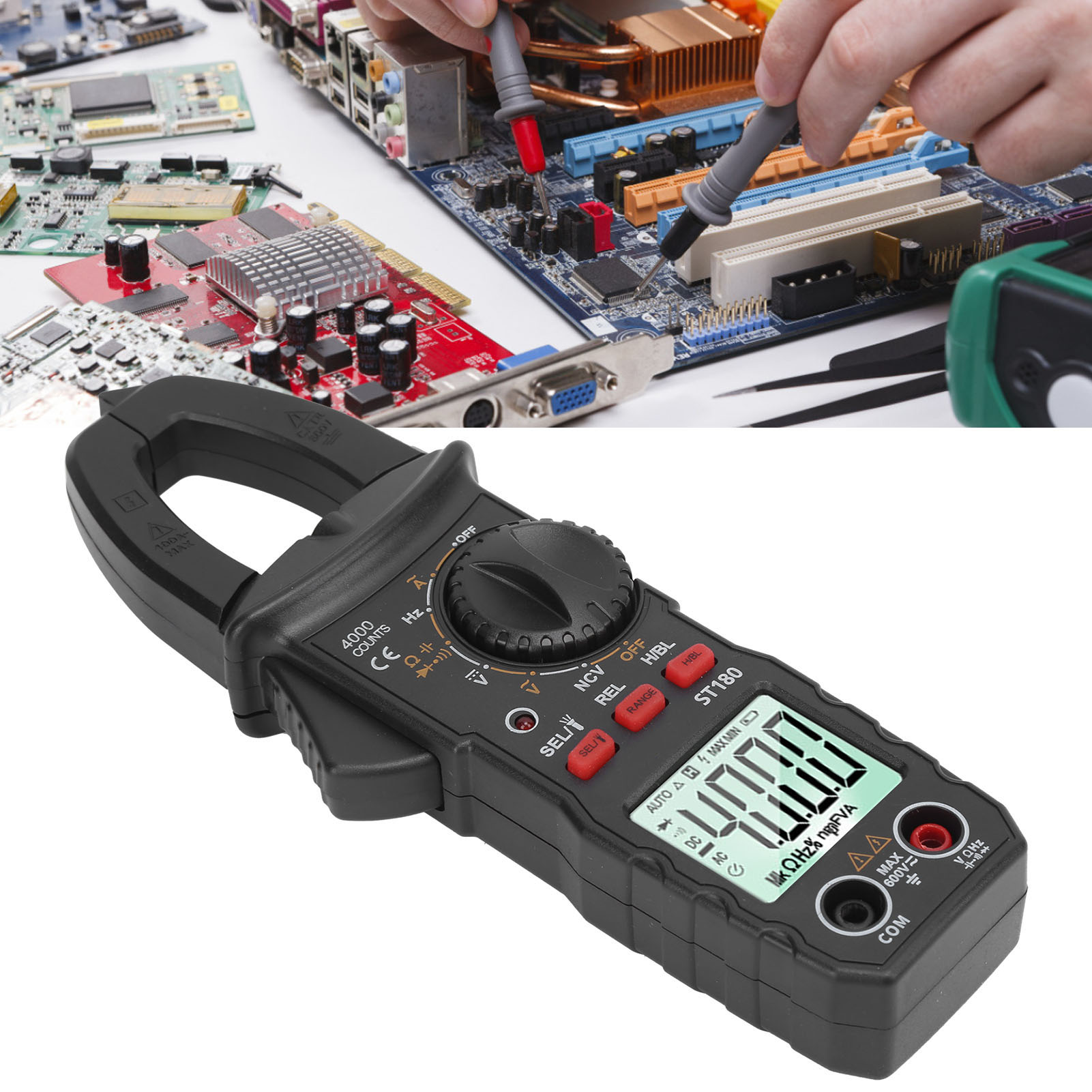 Digitales Zangenmultimeter St180, Vollautomatisches Und Intelligentes Ac/dc-spannungsmultimeter Für Elektriker, Anti-verbrühungs-digitalmultimeter