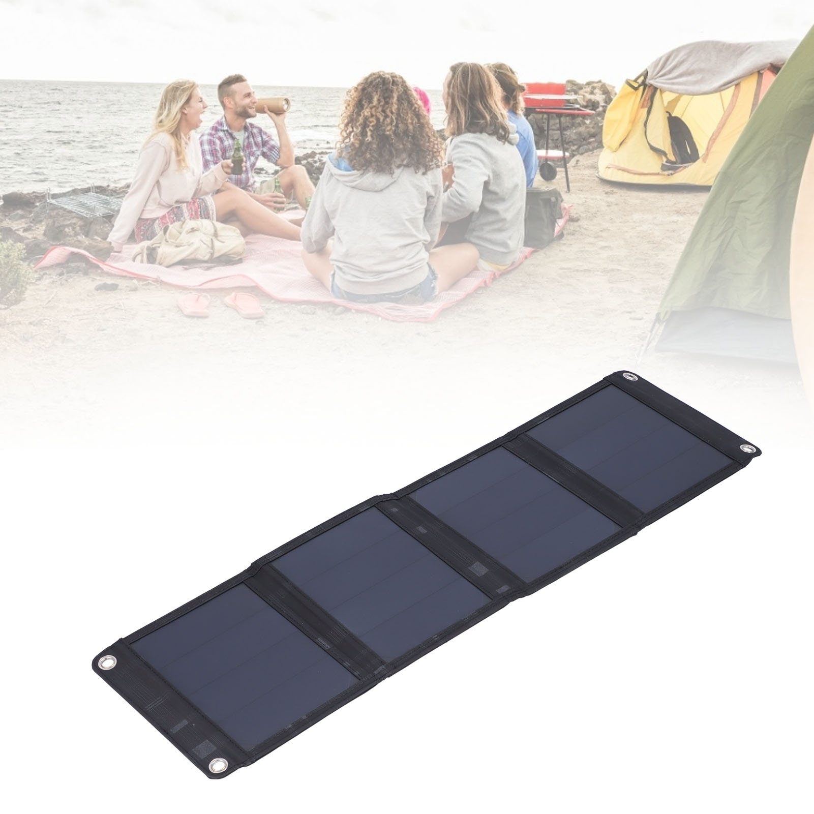 Tragbares, Faltbares 15-w-solarladegerät, Solarpanel Für Notladung Im Freien
