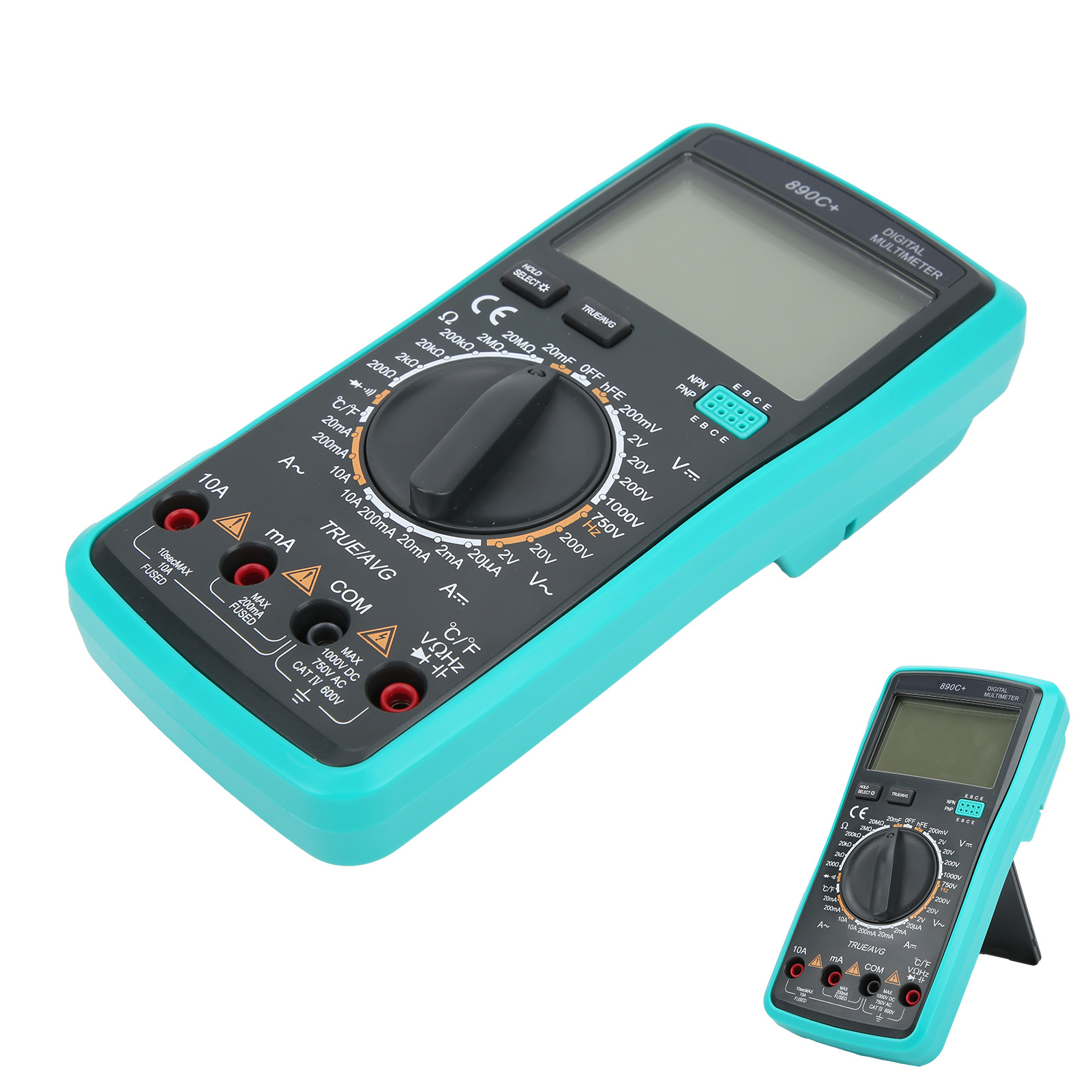890c+ Digitalmultimeter Mit Temperaturmessung, Verbrühungsschutz, Vollautomatischem Schutz, Multifunktionsmultimeter